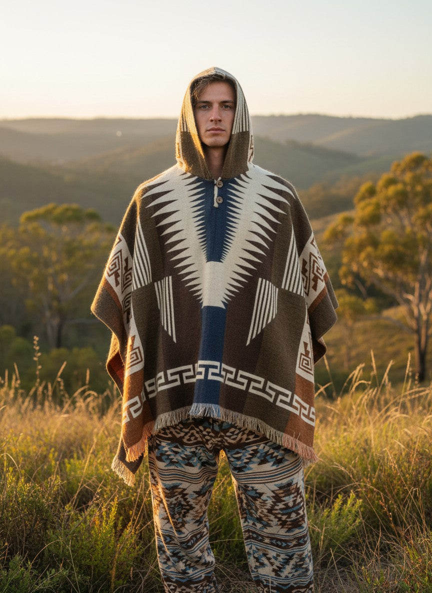 Alpaca Geometric Brown, Orange, Blue