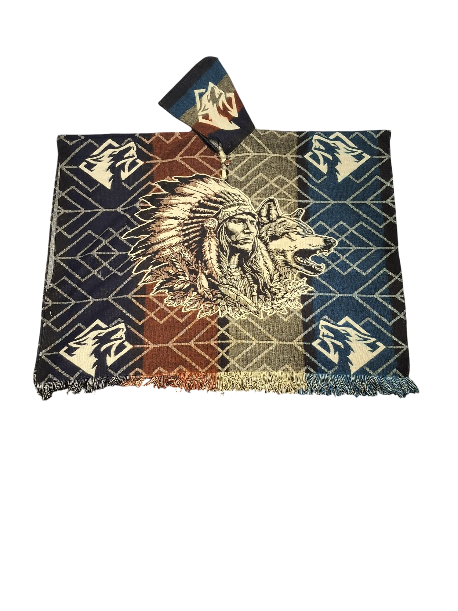 Alpaca Warrior Wolf Blue, Red