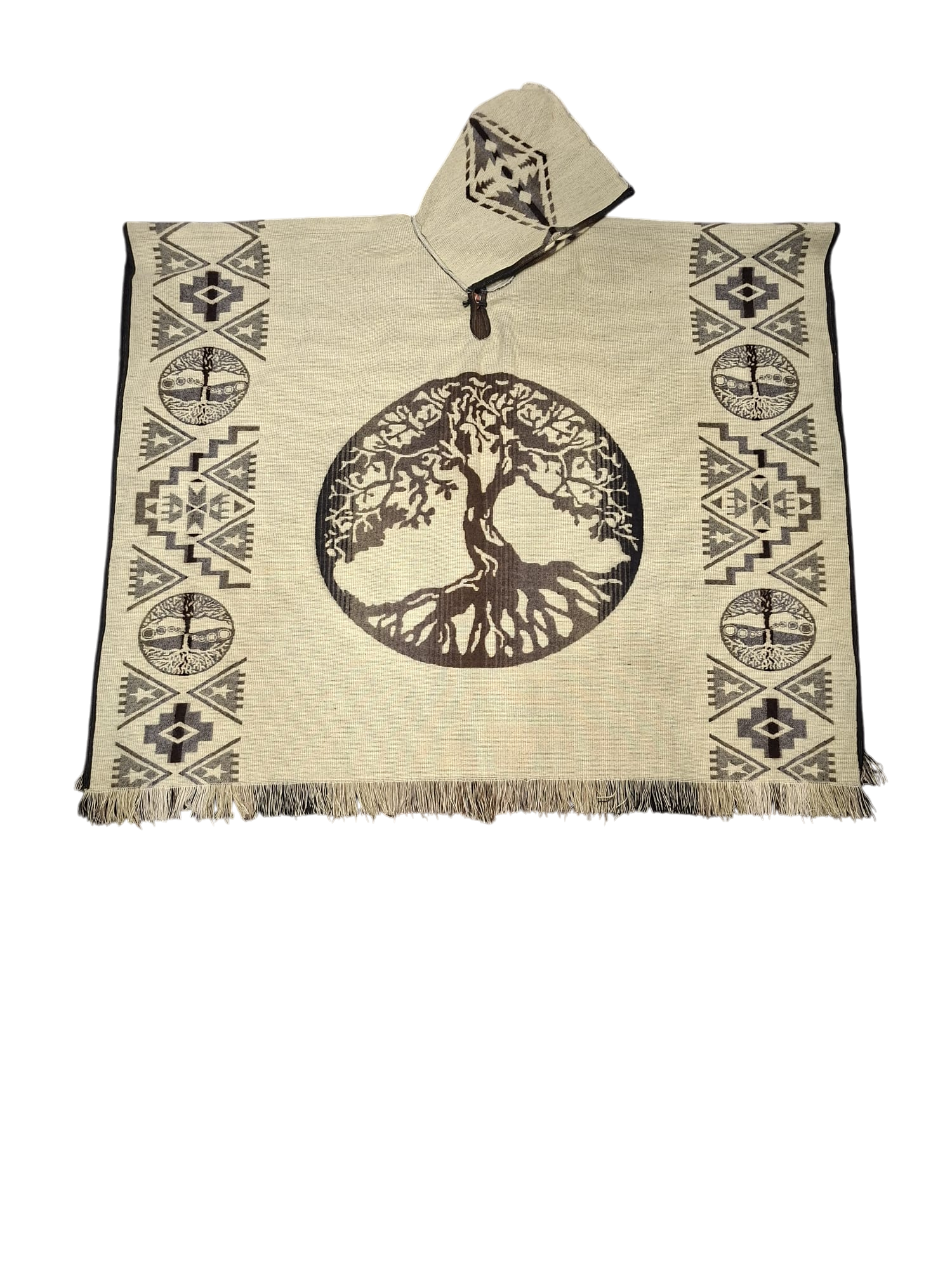 Alpaca Tree of Life Grey, White