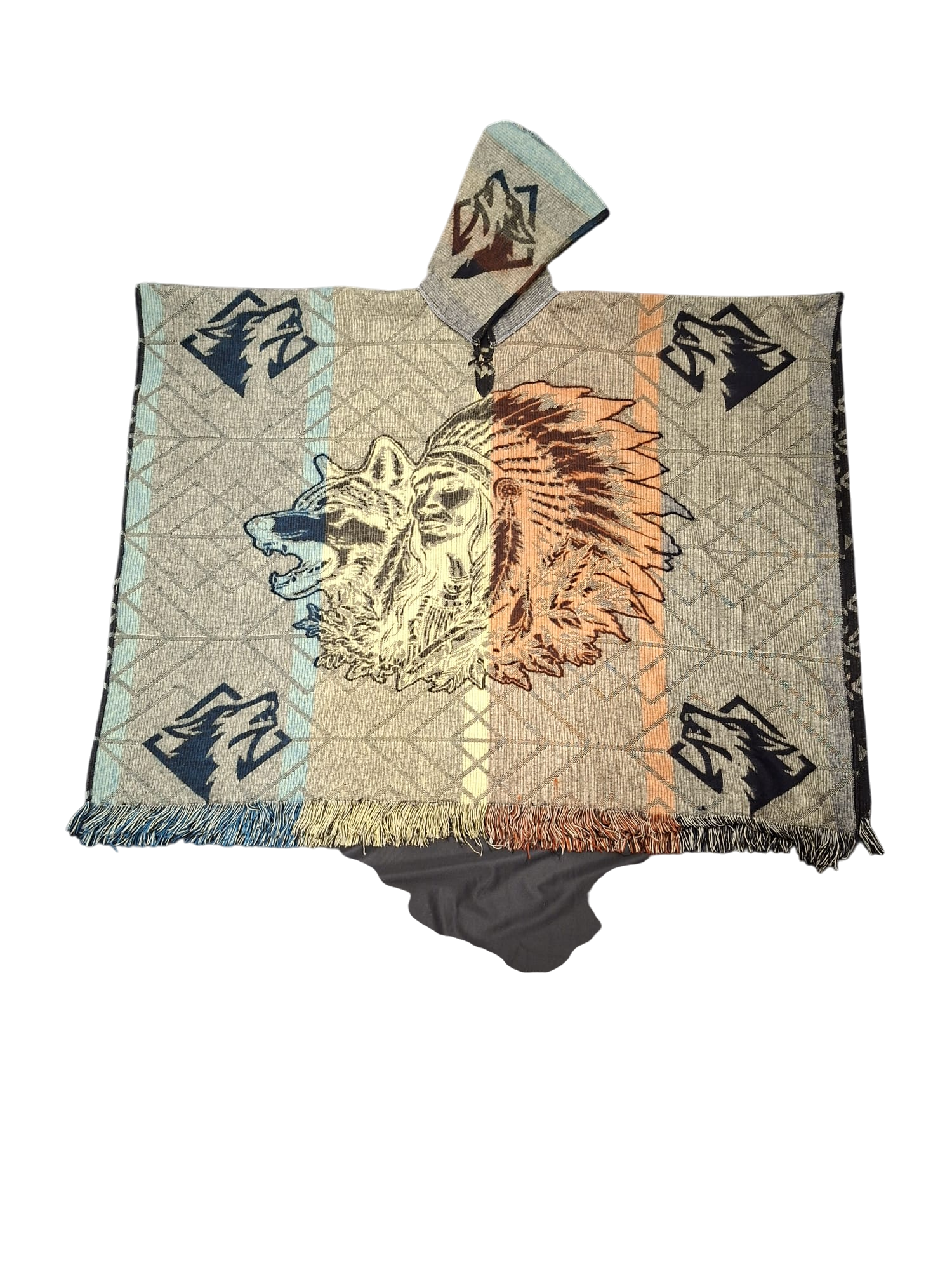 Alpaca Warrior Wolf Blue, Red