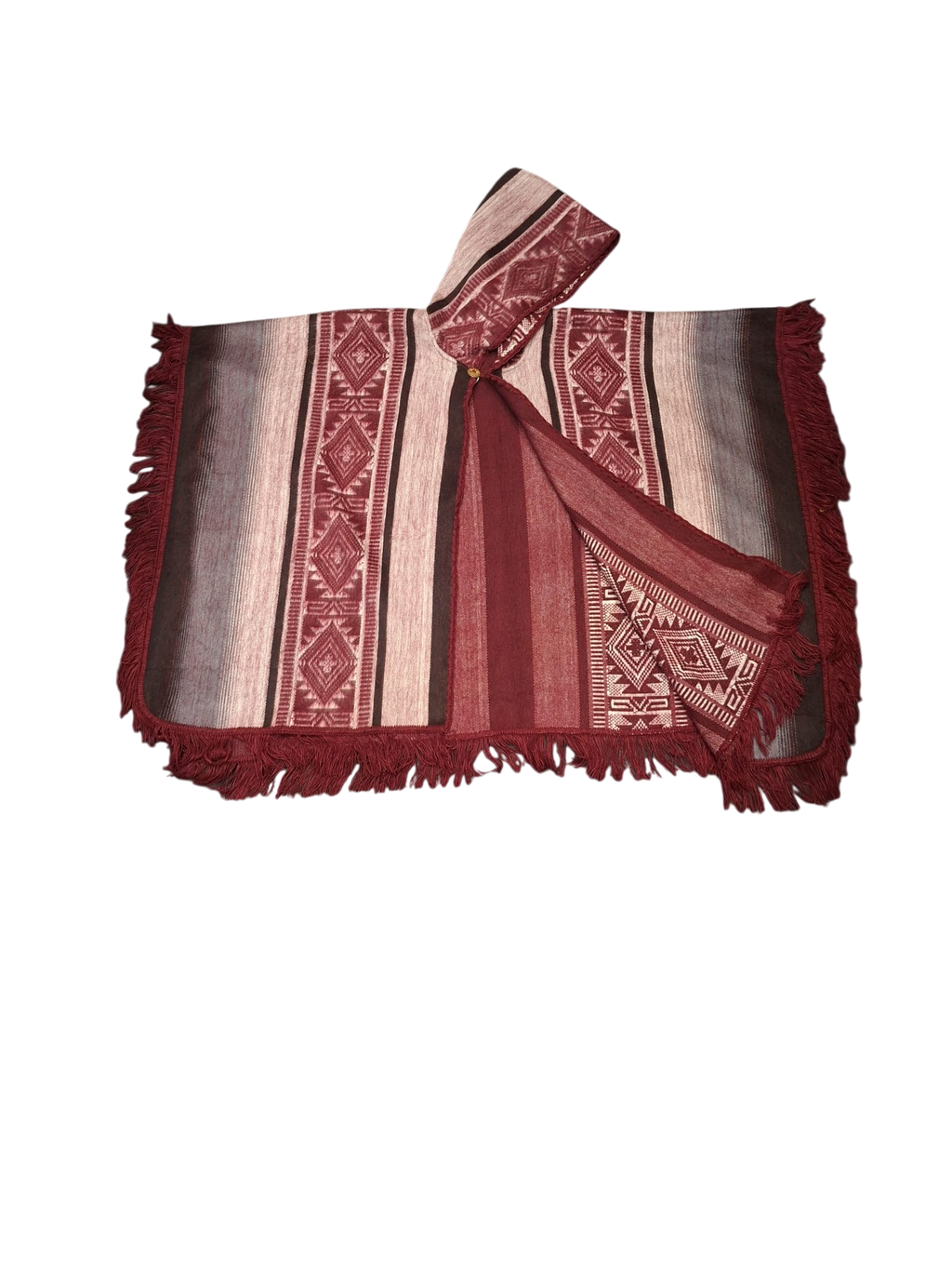 Baby Alpaca Geometric Red, Pink