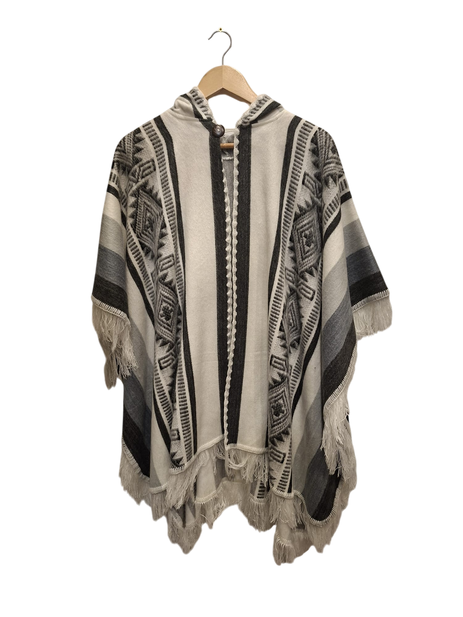 Baby Alpaca Geometric Black, White