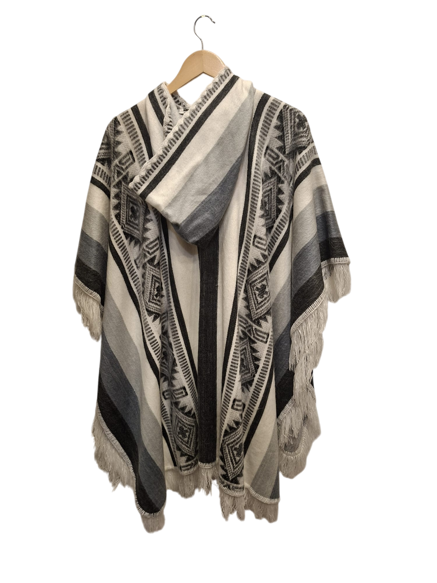 Baby Alpaca Geometric Black, White