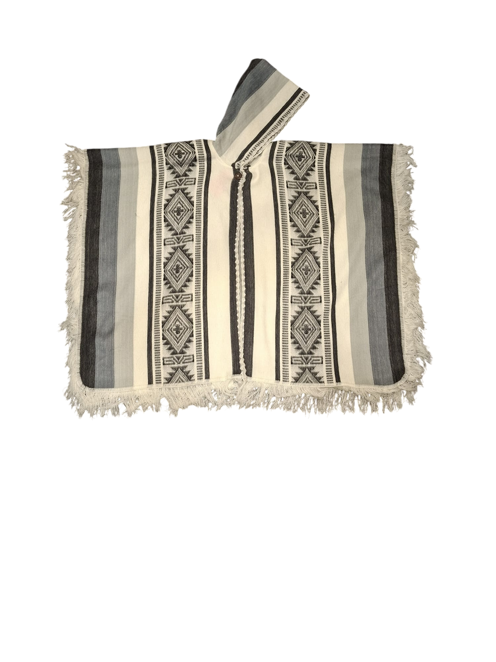 Baby Alpaca Geometric Black, White