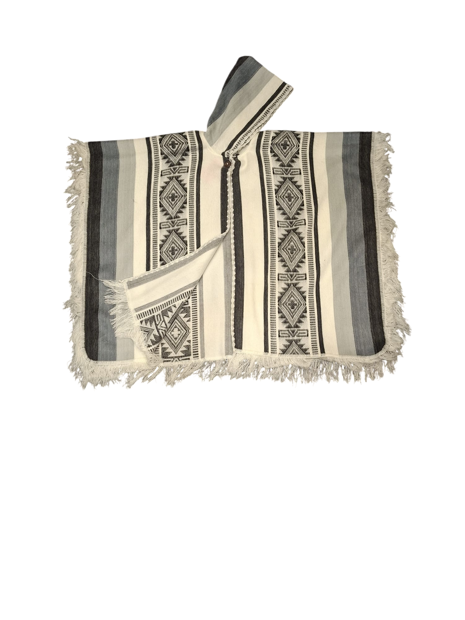 Baby Alpaca Geometric Black, White