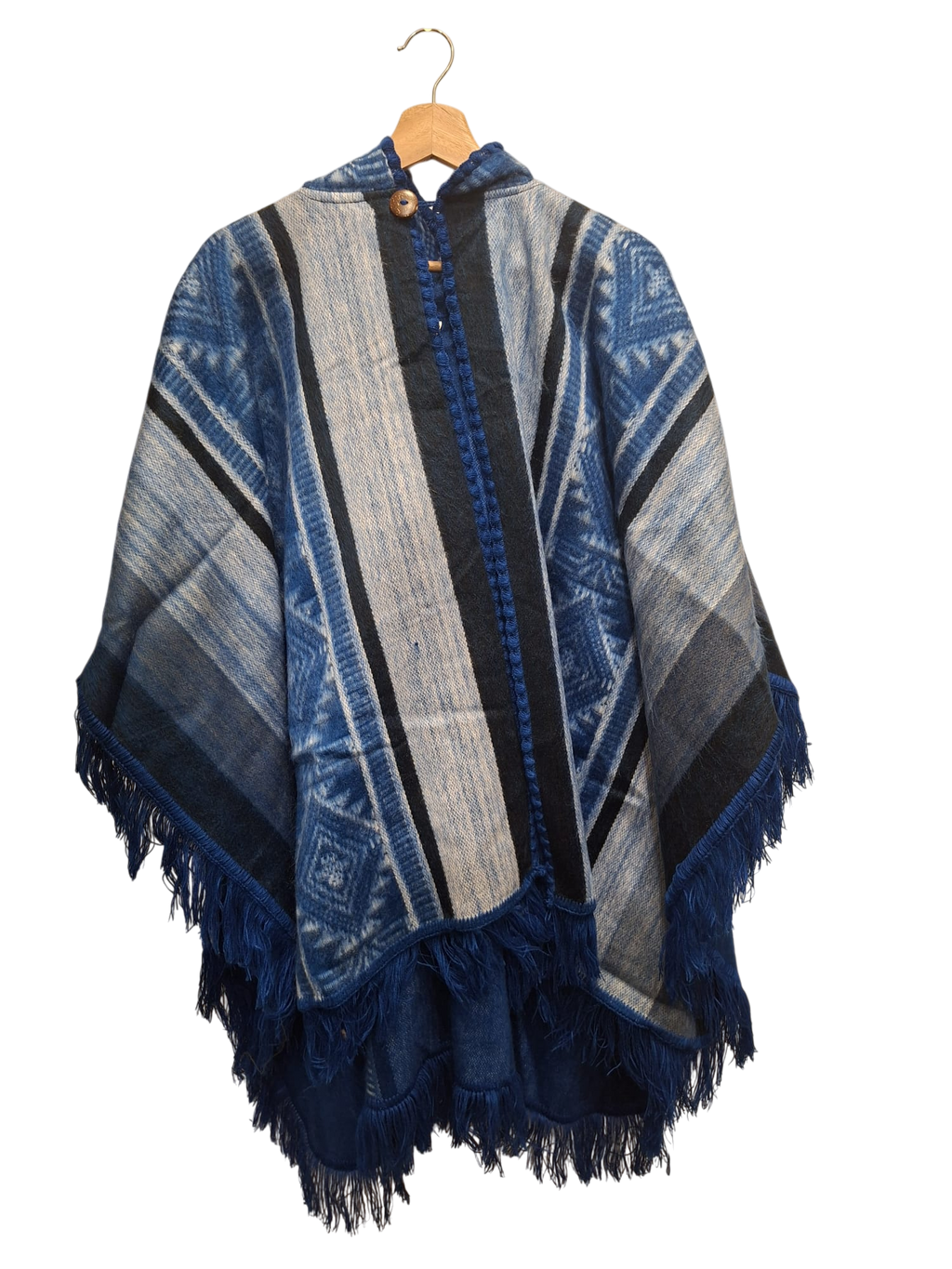 Baby Alpaca Geometric Blue, White