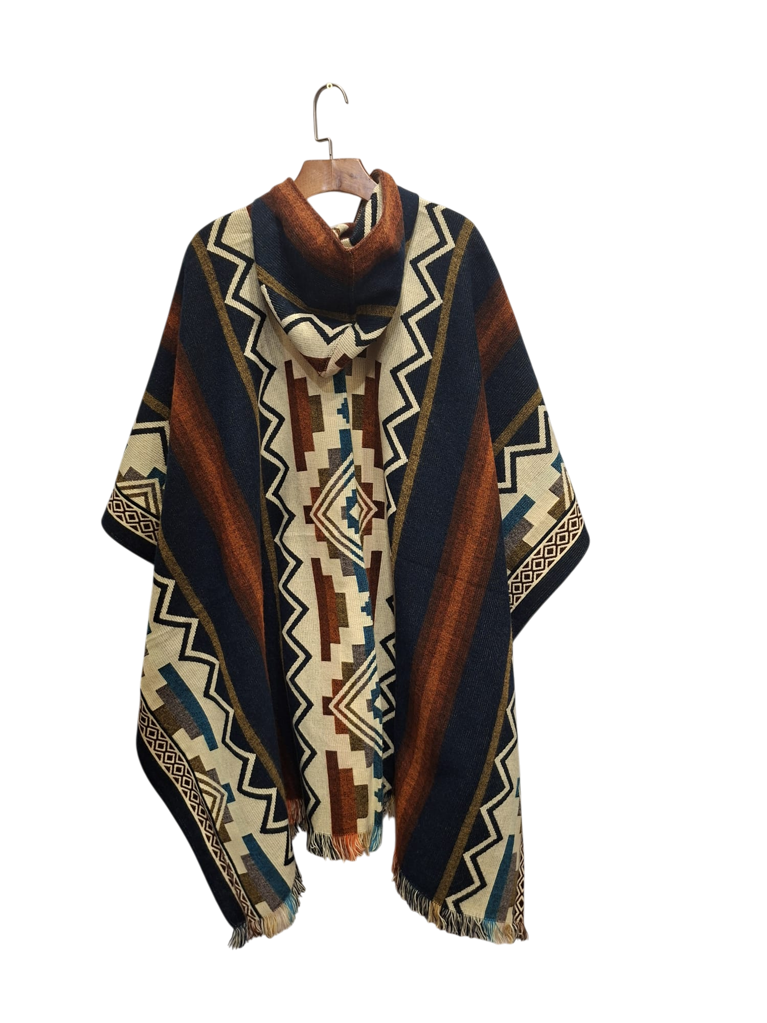 Alpaca Geometric Navy, Brown, White