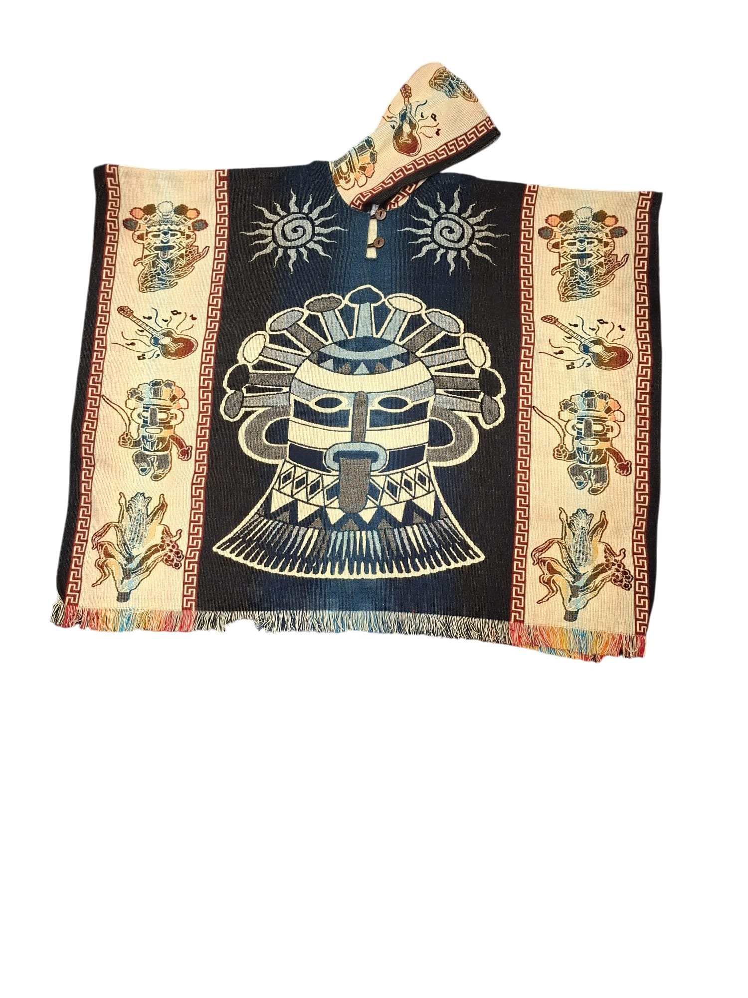 Alpaca Aztec Warrior Navy, Red, White