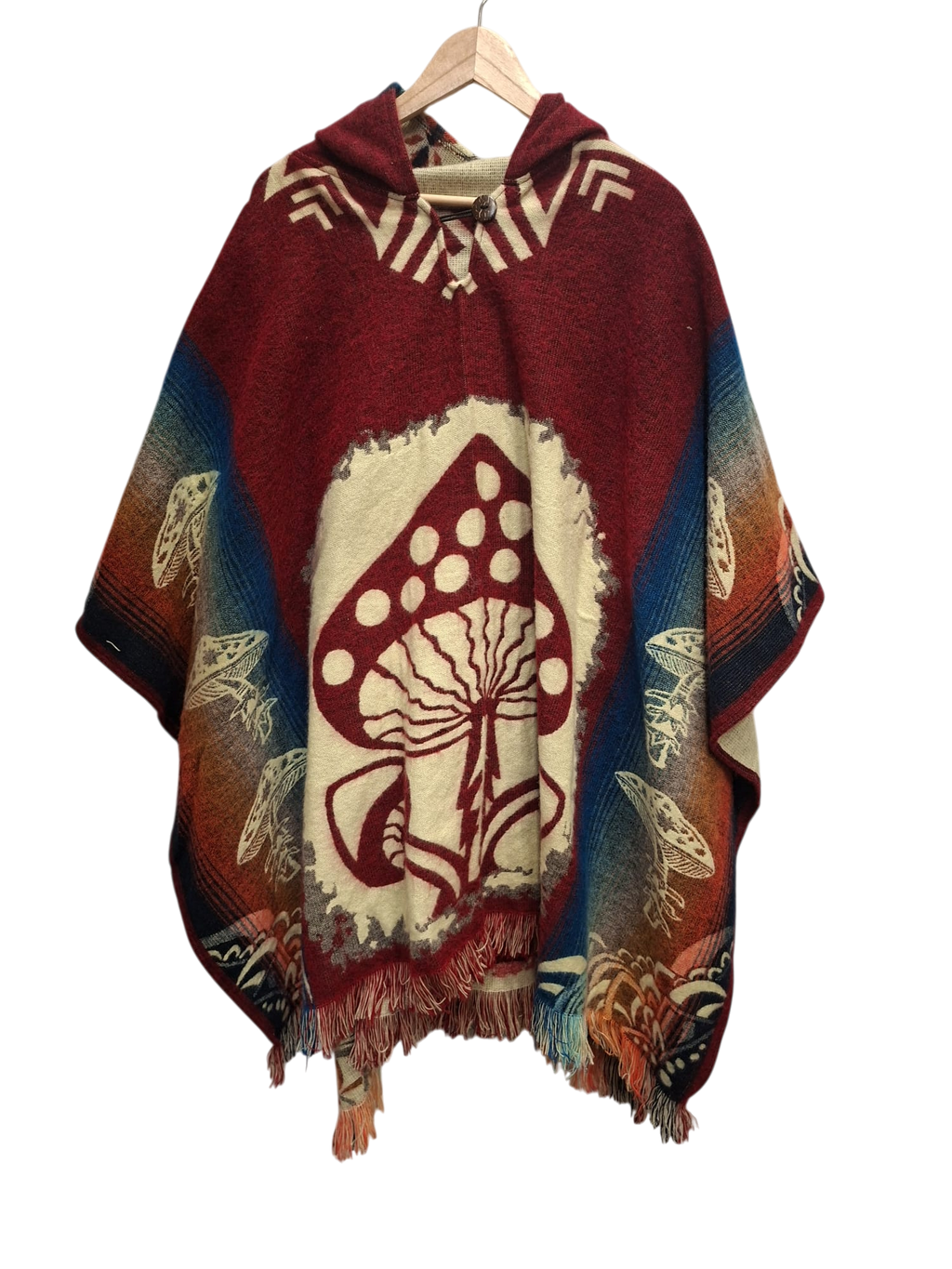 Alpaca Mushroom Red, Blue, White