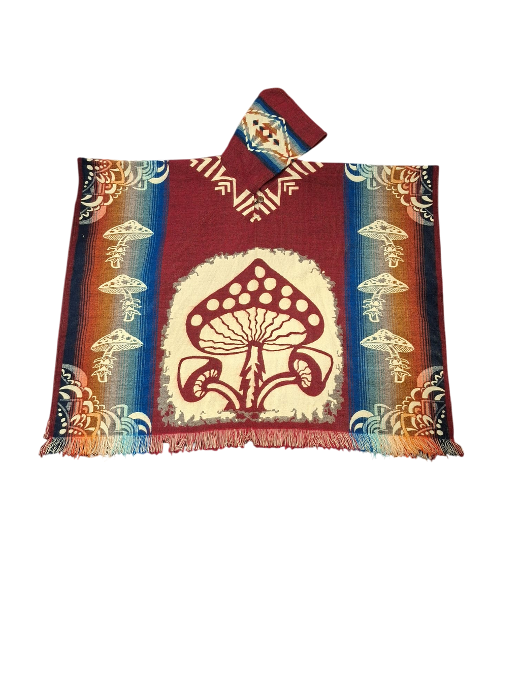 Alpaca Mushroom Red, Blue, White