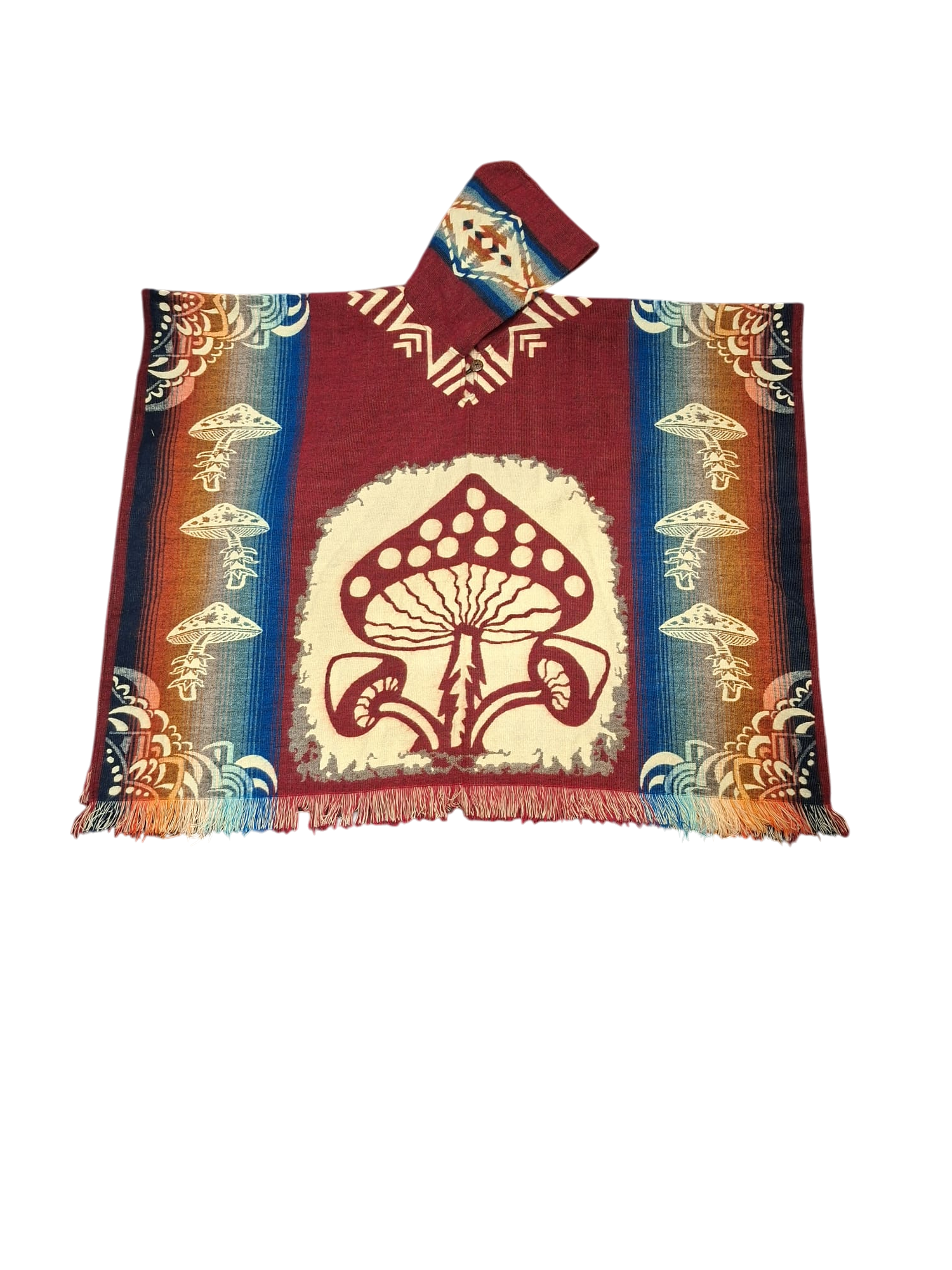 Alpaca Mushroom Red, Blue, White