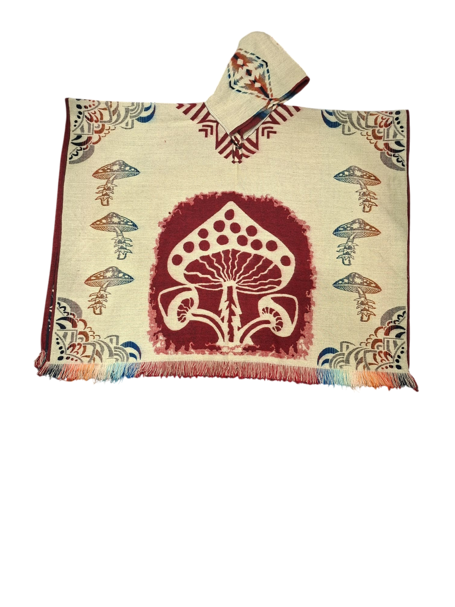 Alpaca Mushroom Red, Blue, White