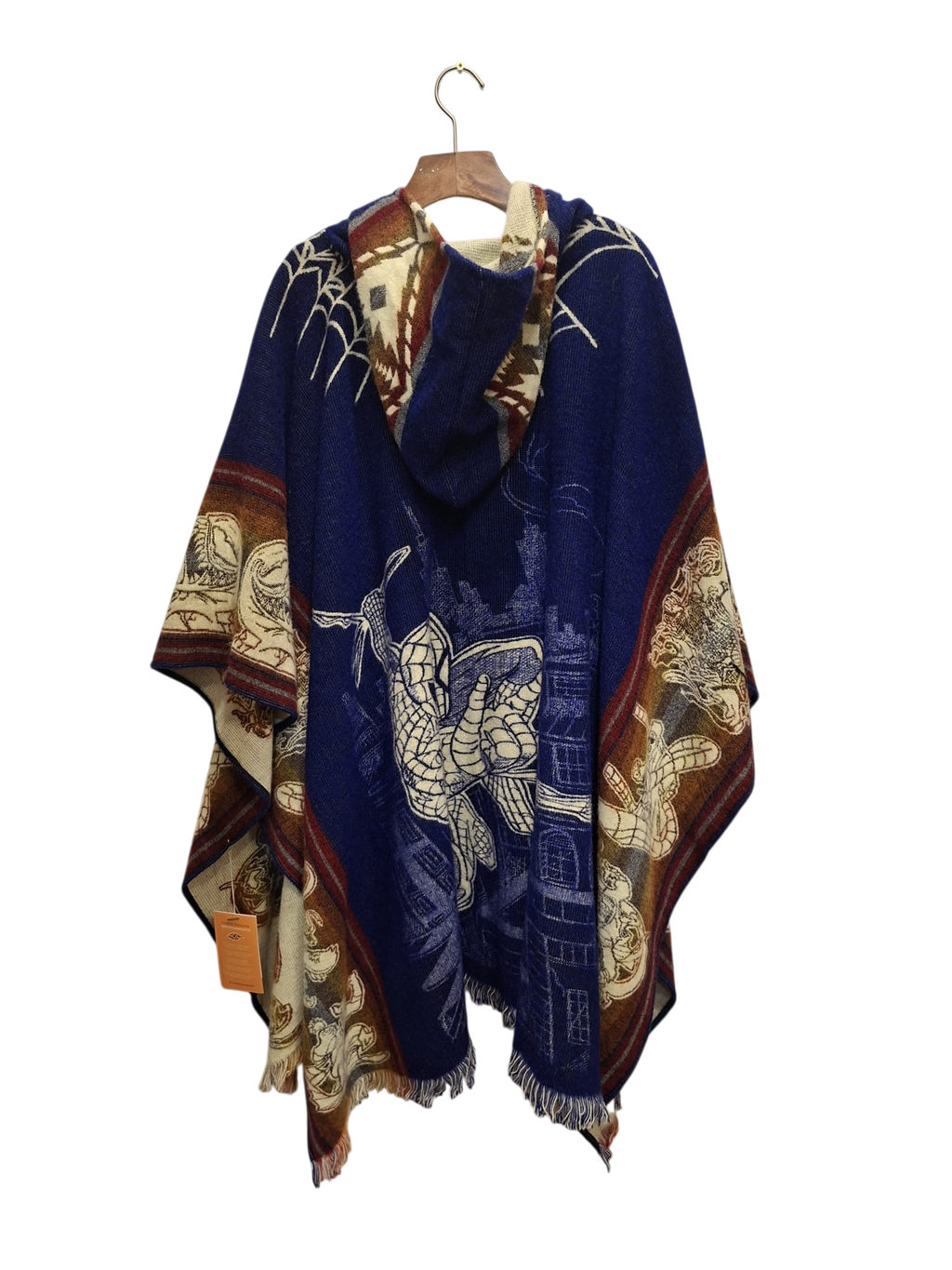 Alpaca Spiderman Blue, White, Brown