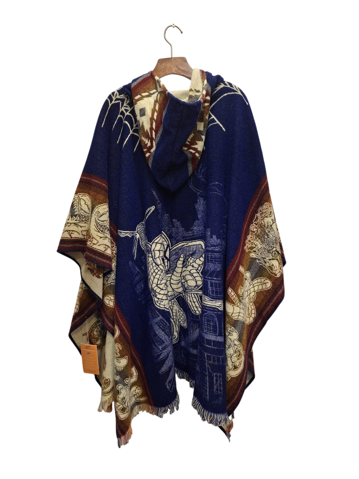 Alpaca Spiderman Blue, White, Brown
