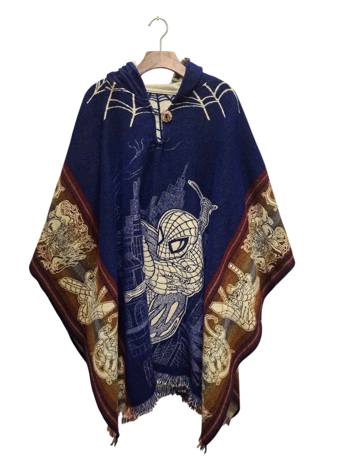 Alpaca Spiderman Blue, White, Brown