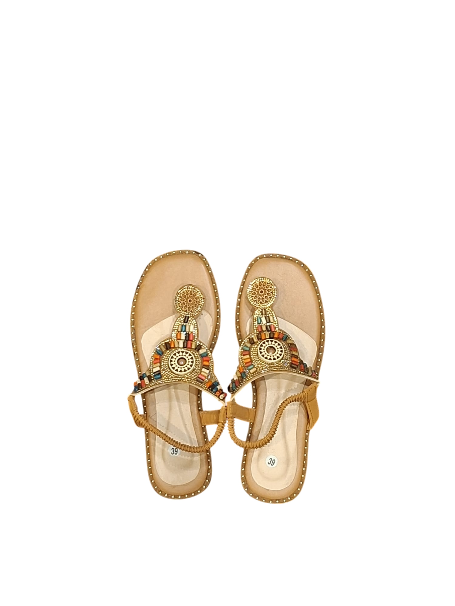 sandles beaded tanned