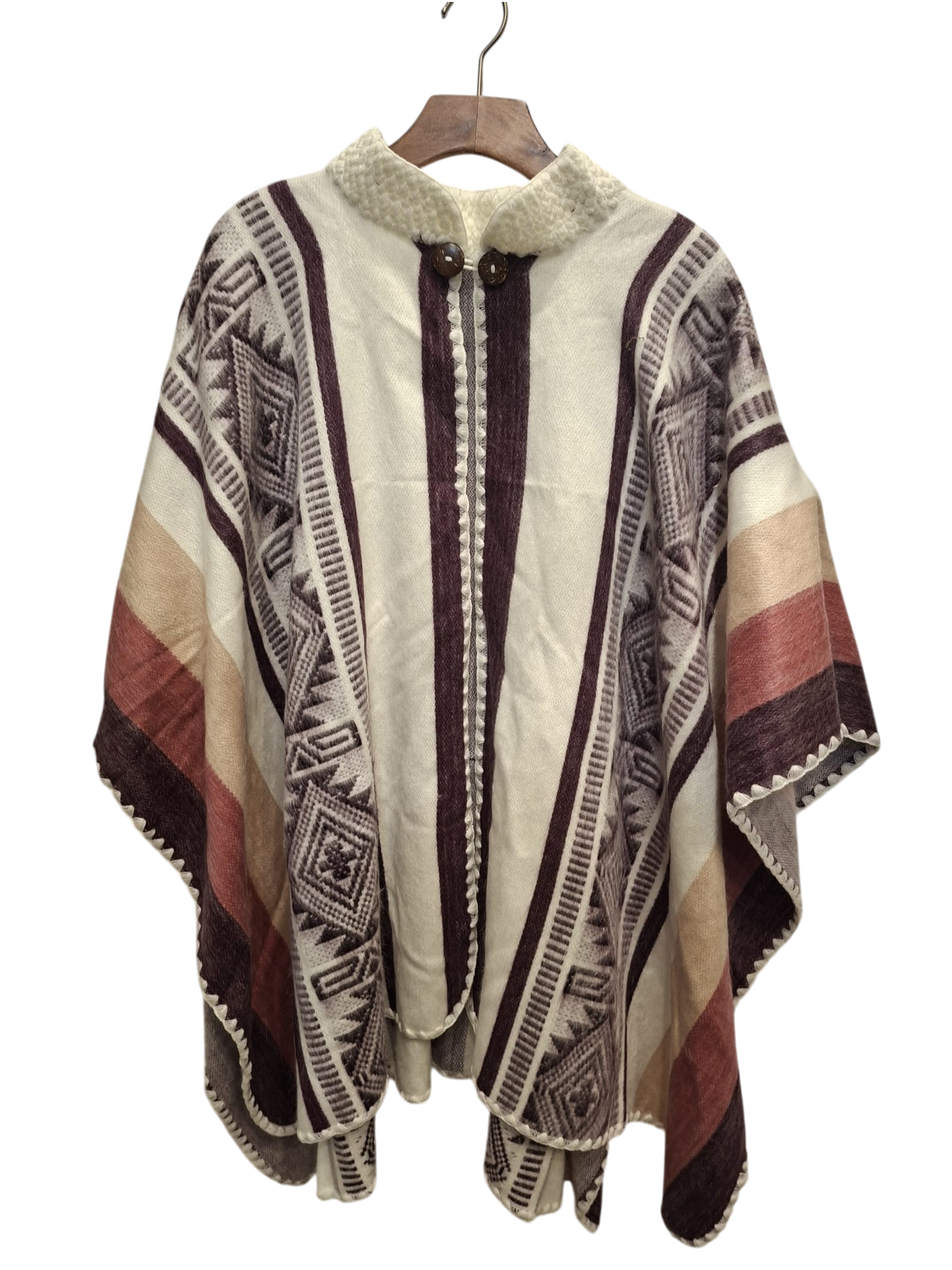 Baby Alpaca Collard white black and brown
