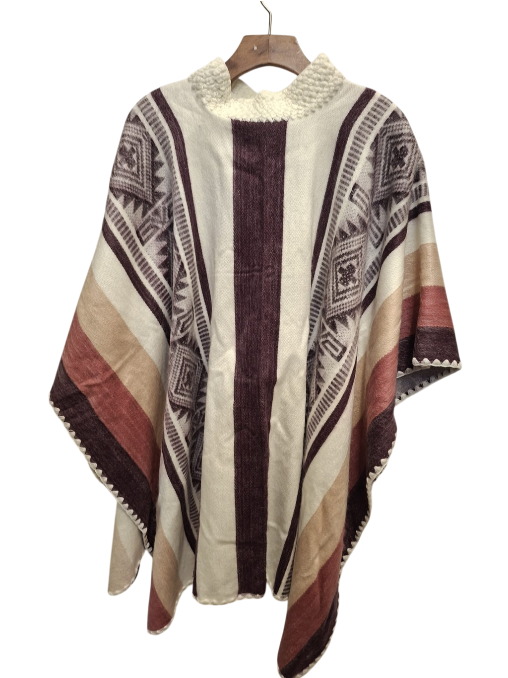 Baby Alpaca Collard white black and brown