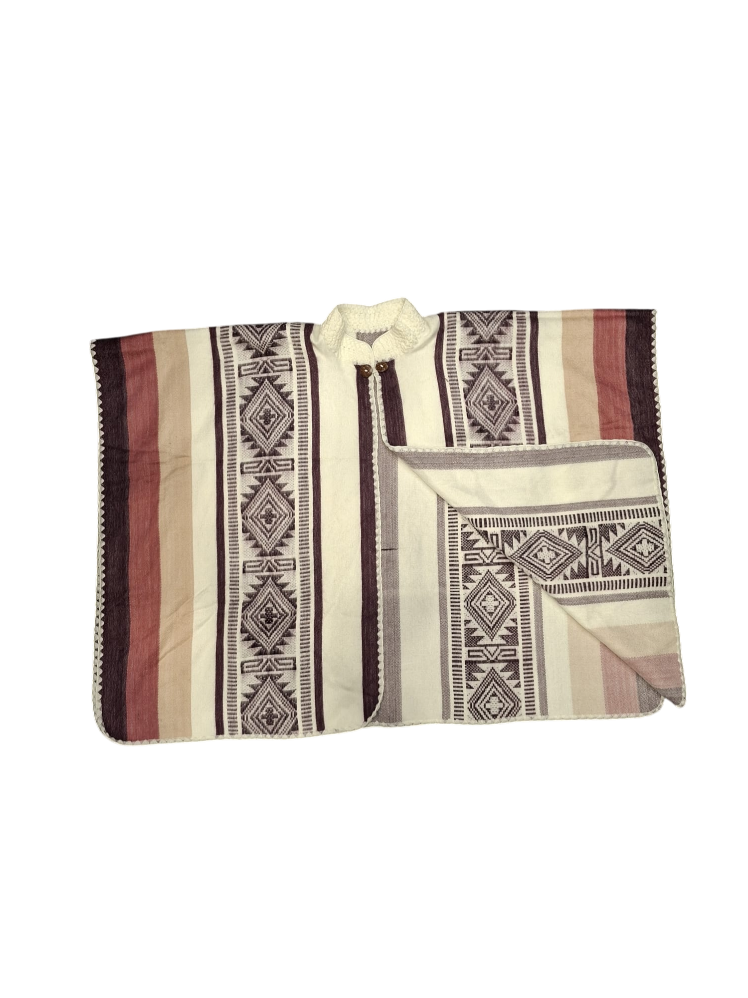 Baby Alpaca Collard white black and brown