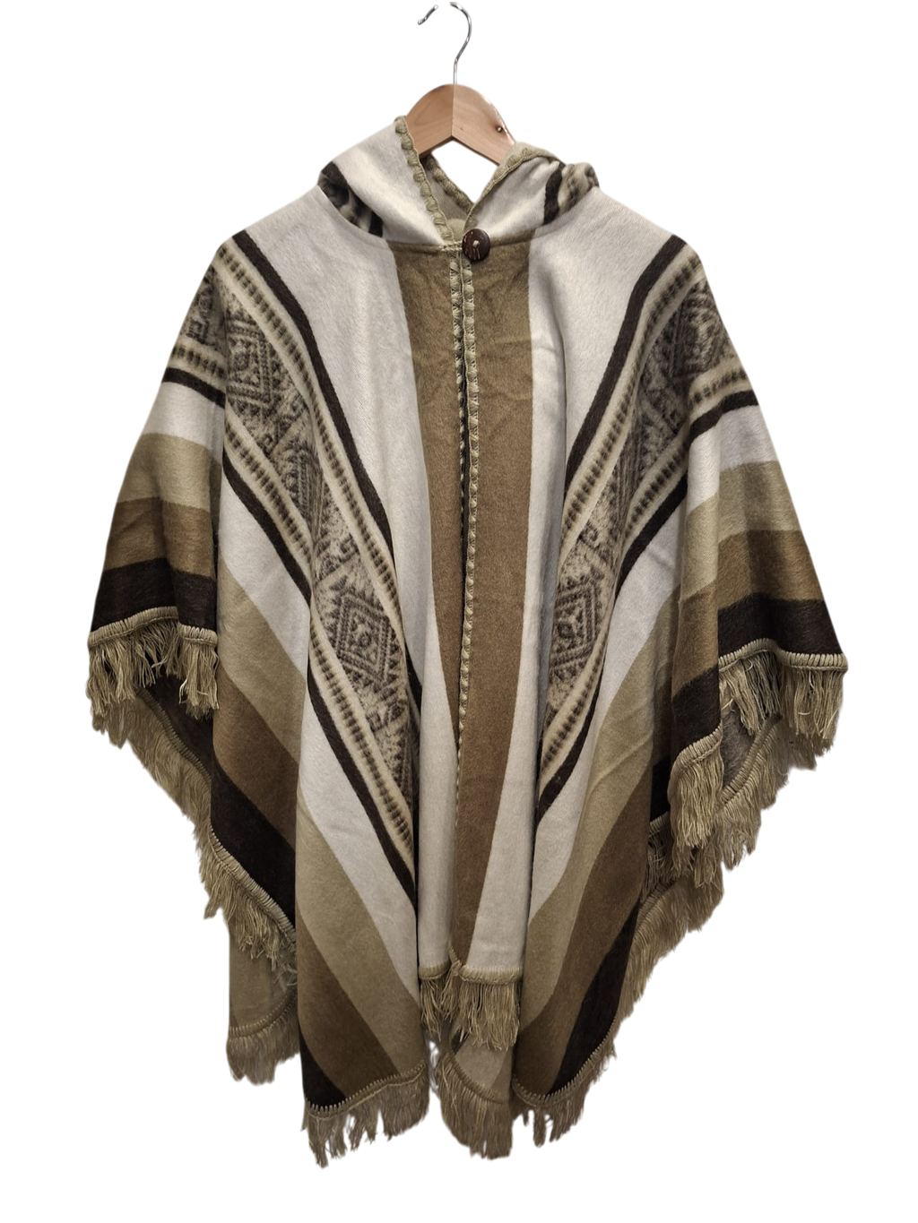 Baby Alpaca Hood brown black white