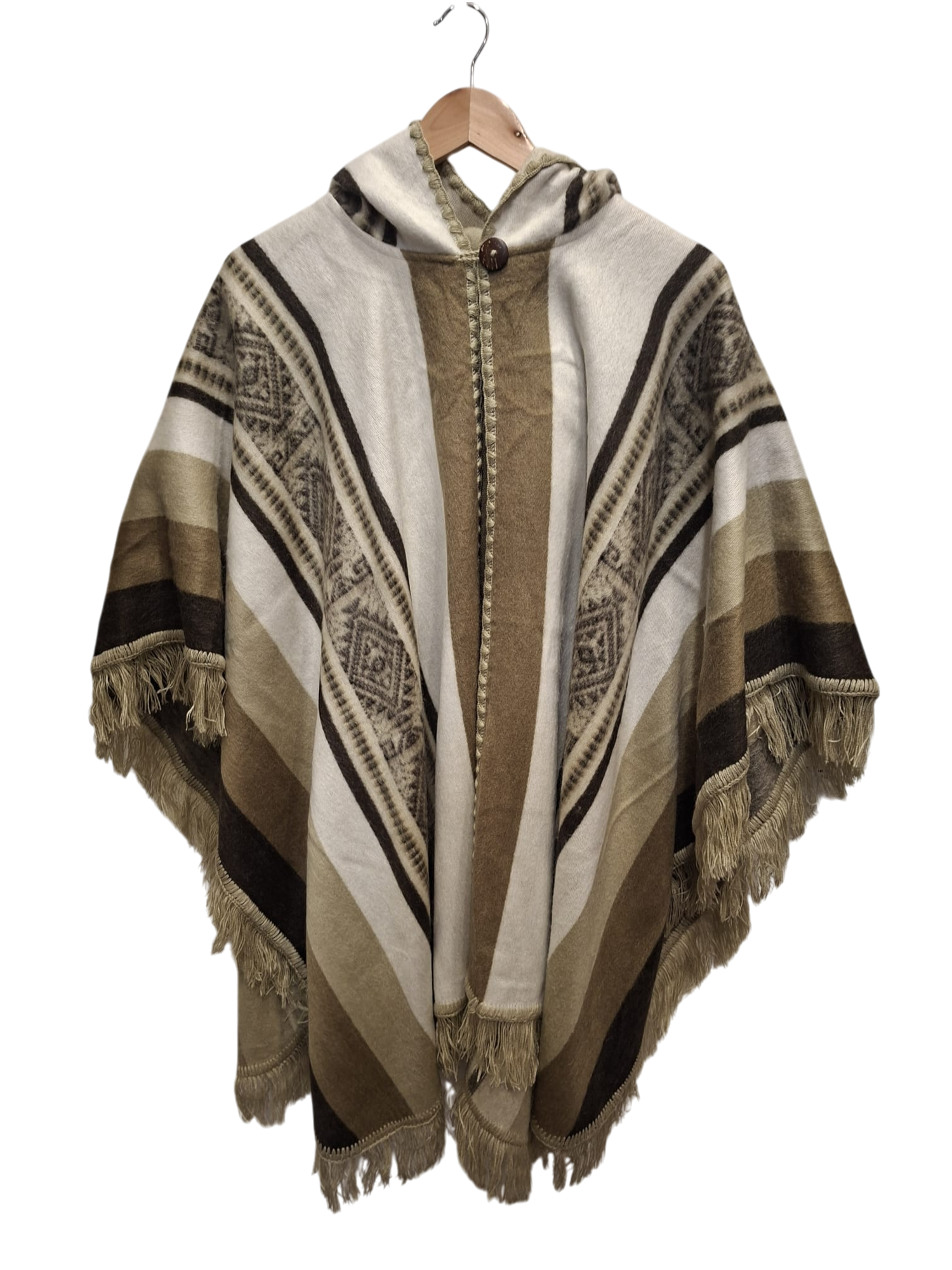 Baby Alpaca Hood brown black white