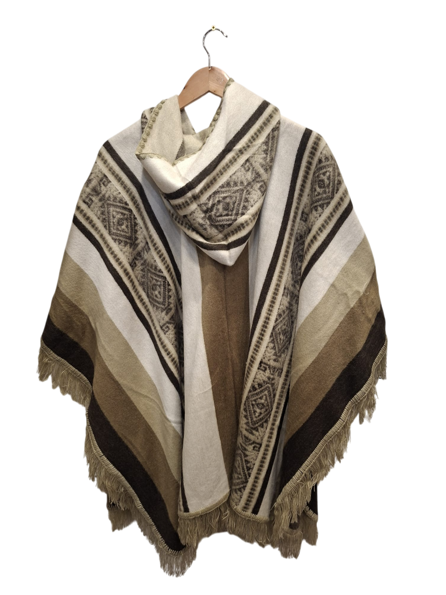 Baby Alpaca Hood brown black white