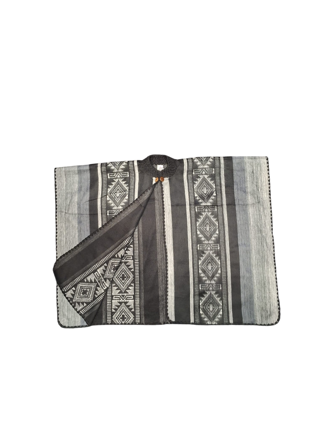 baby alpaca collar black and white
