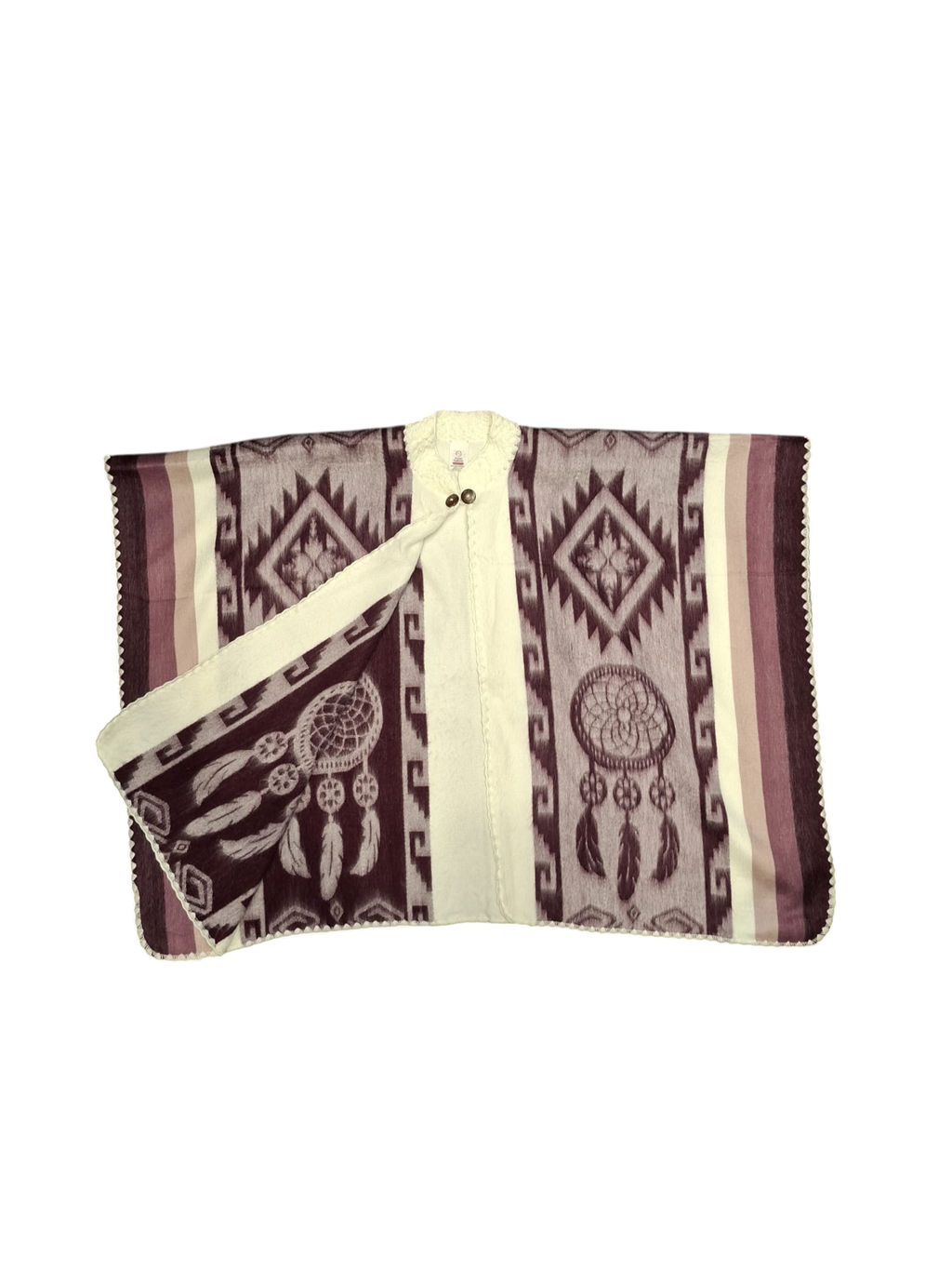 baby alpaca hood purple white