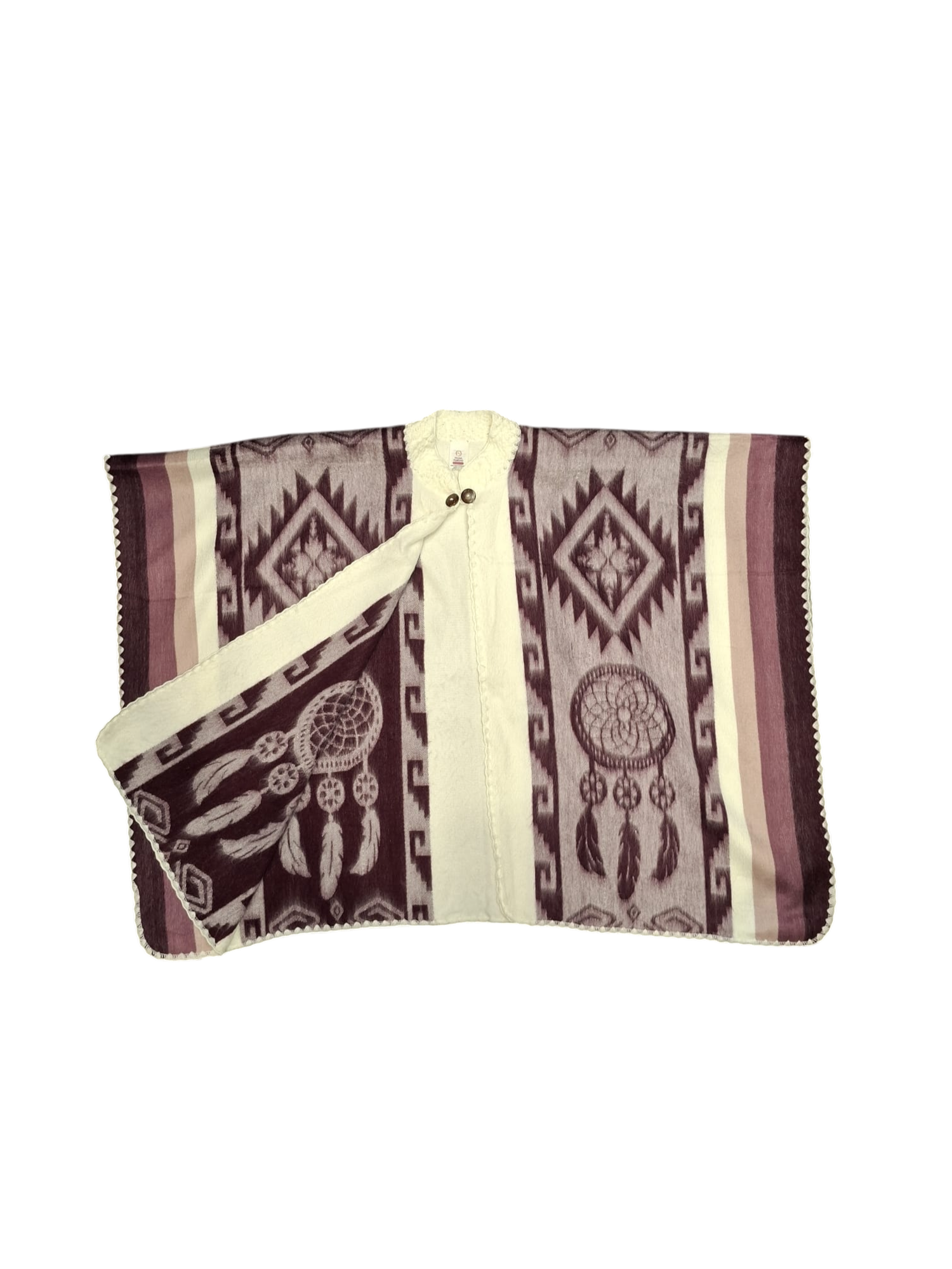 baby alpaca hood purple white