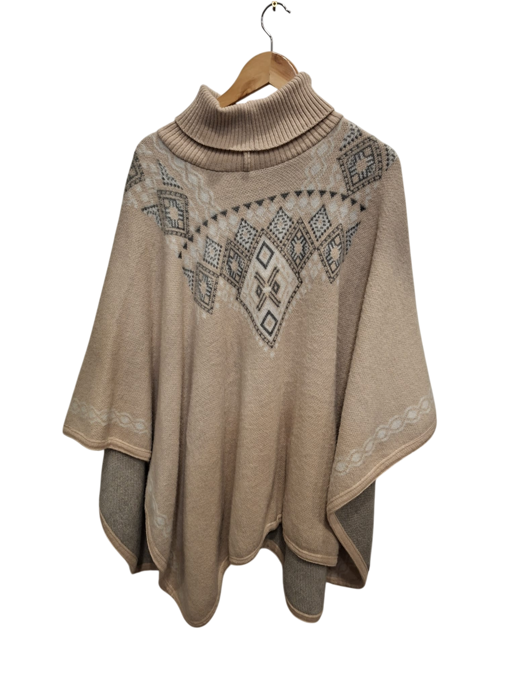 baby alpaca turtle neck grey