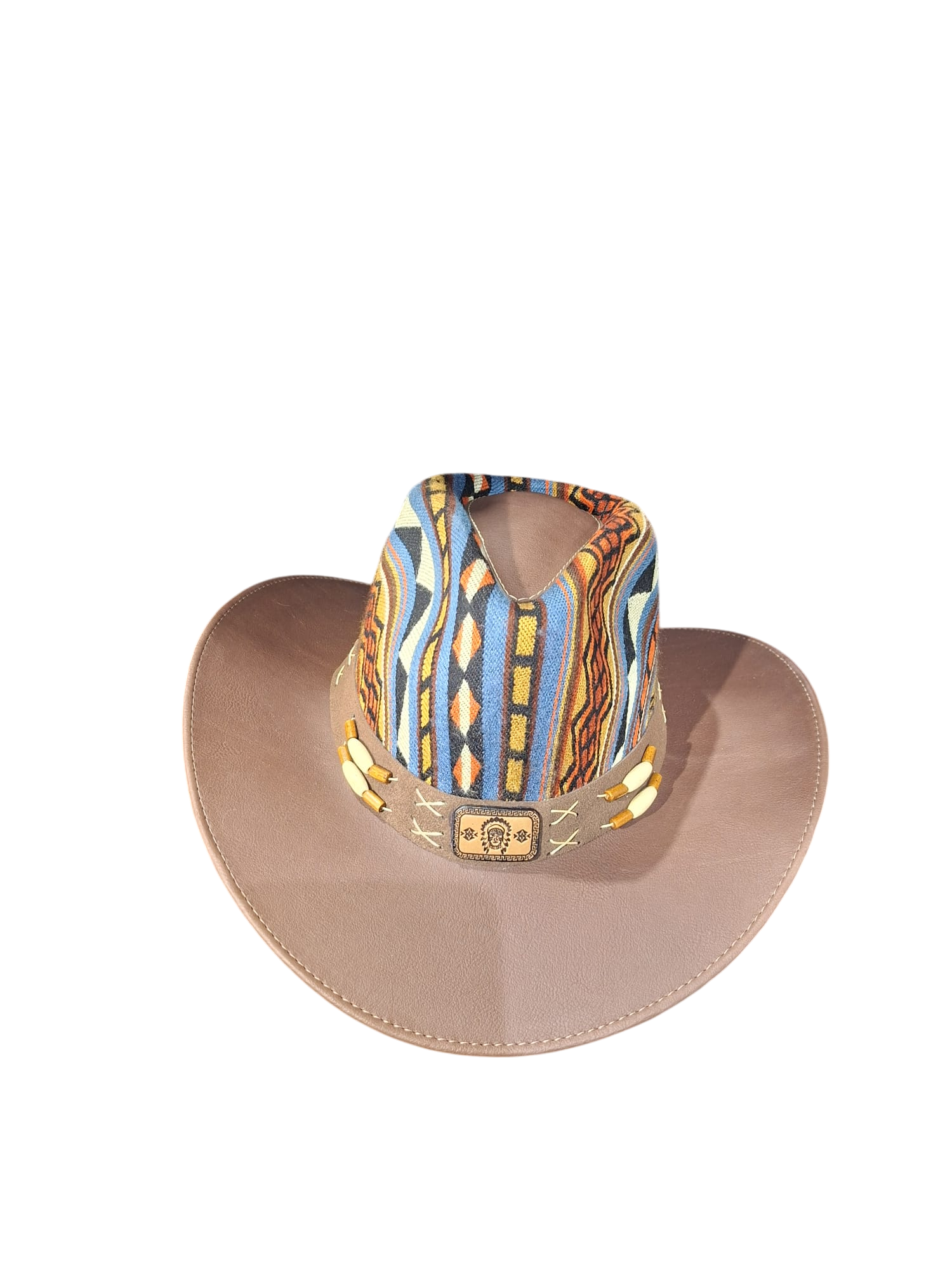 cowboy hat tan- blue