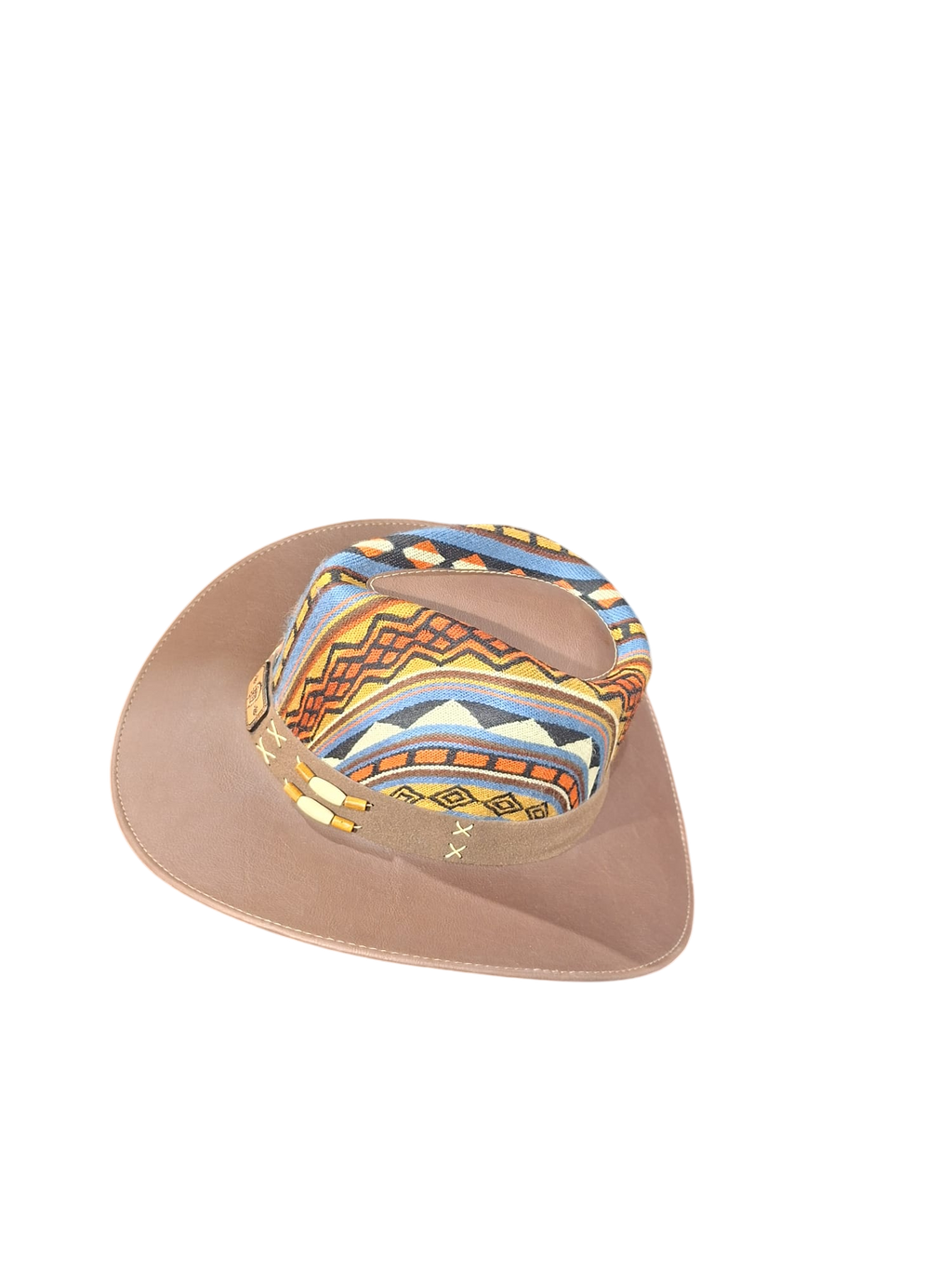 cowboy hat tan- blue