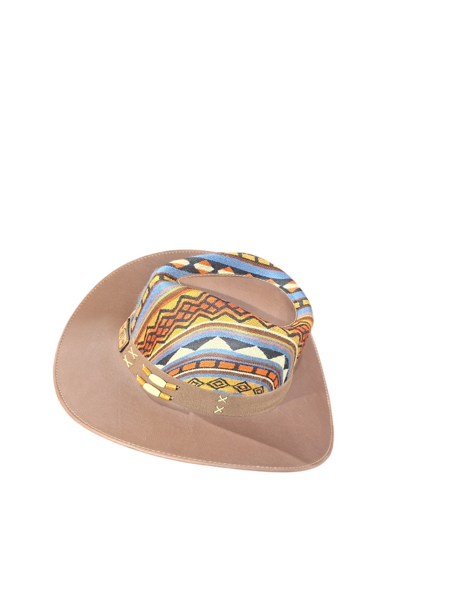 cowboy hat tan- blue