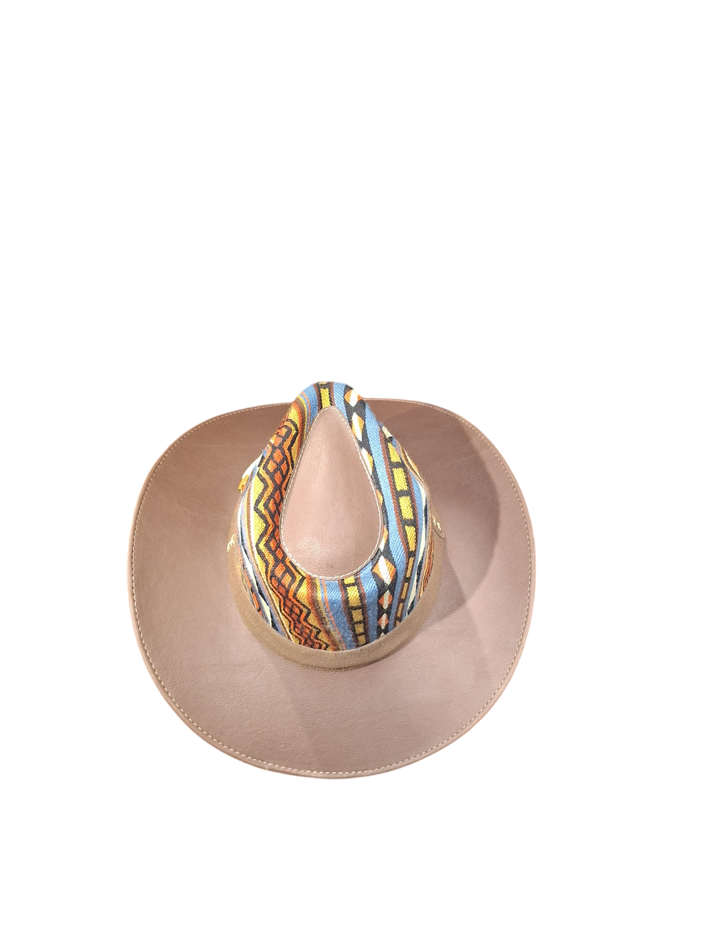 cowboy hat tan- blue