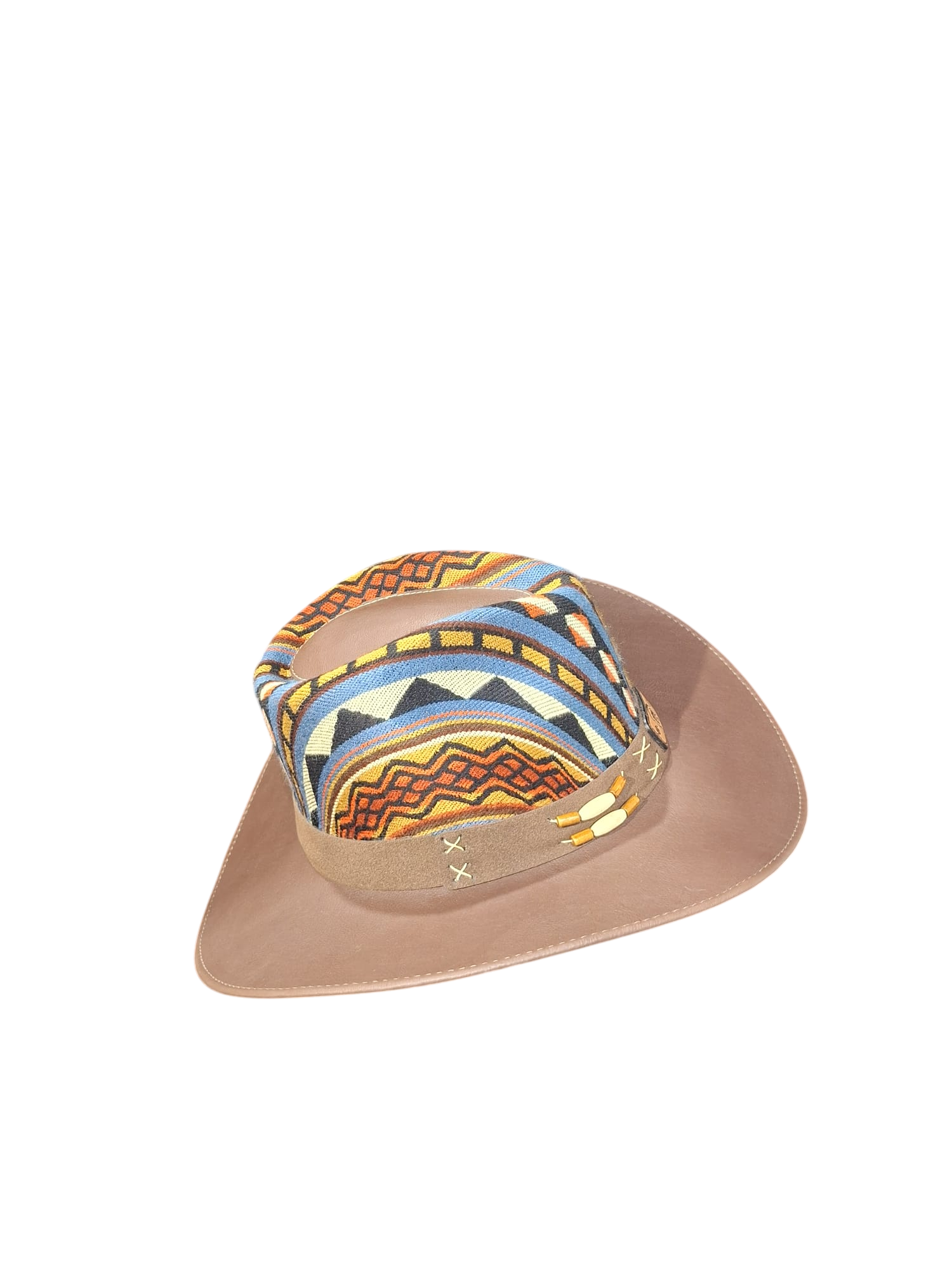 cowboy hat tan- blue