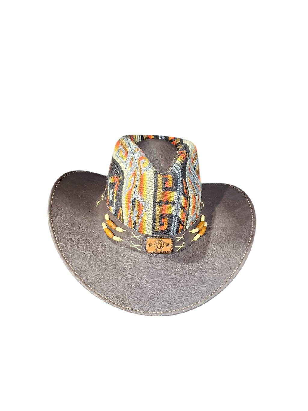cowboy hat black- white