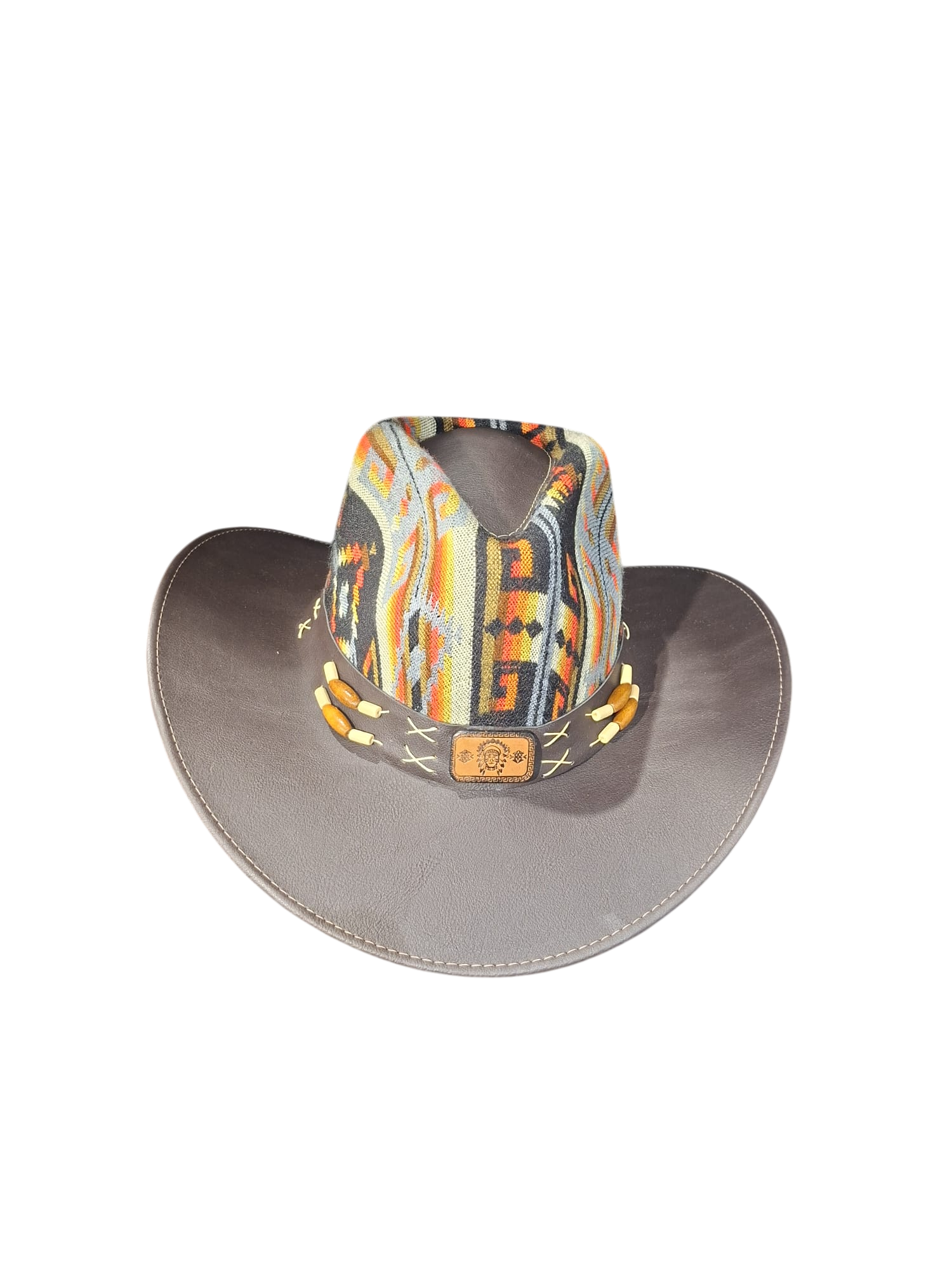 cowboy hat black- white