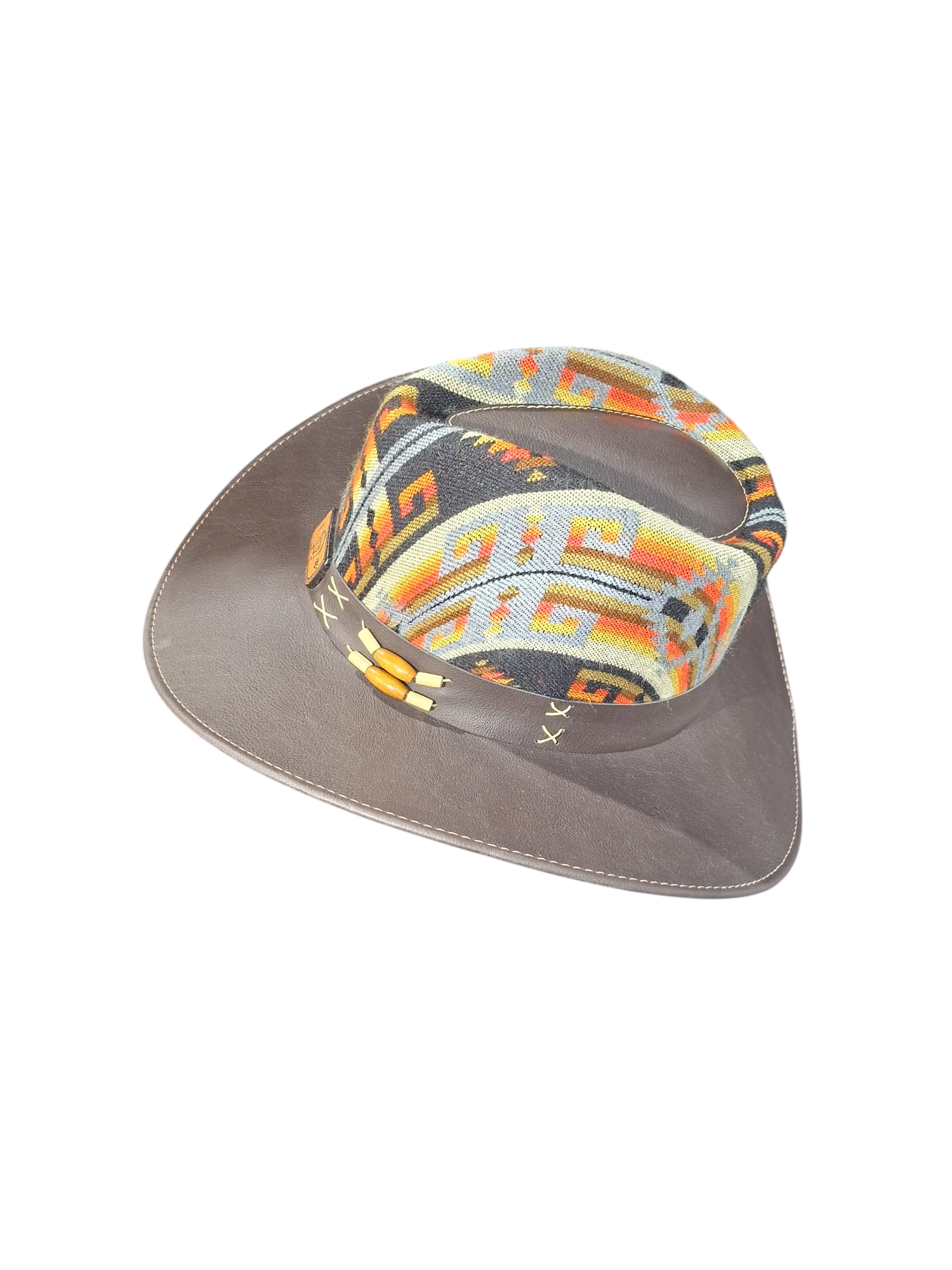 cowboy hat black- white