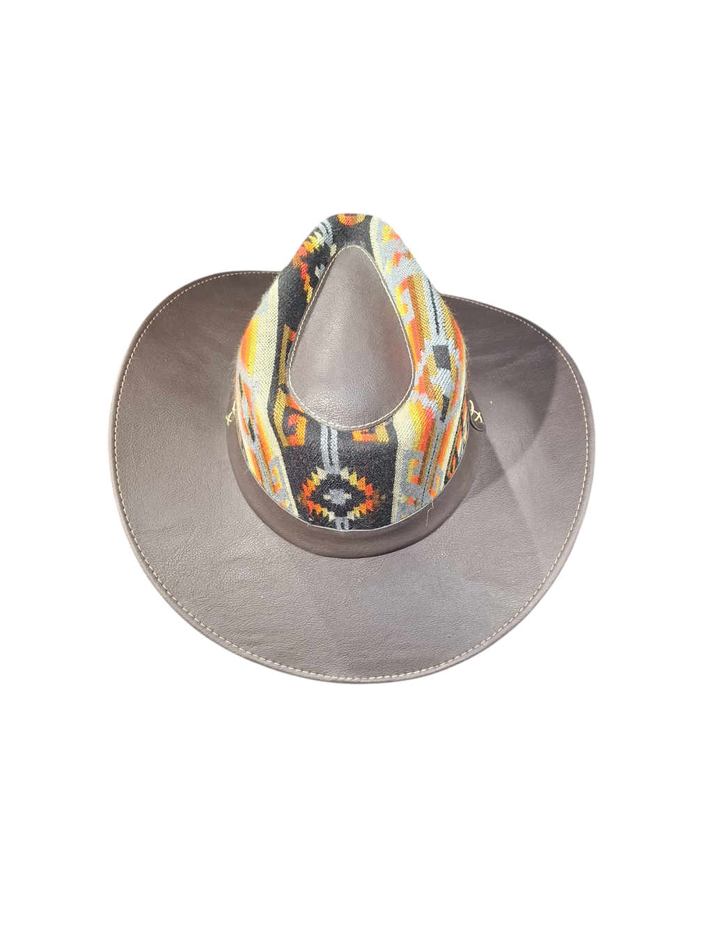 cowboy hat black- white