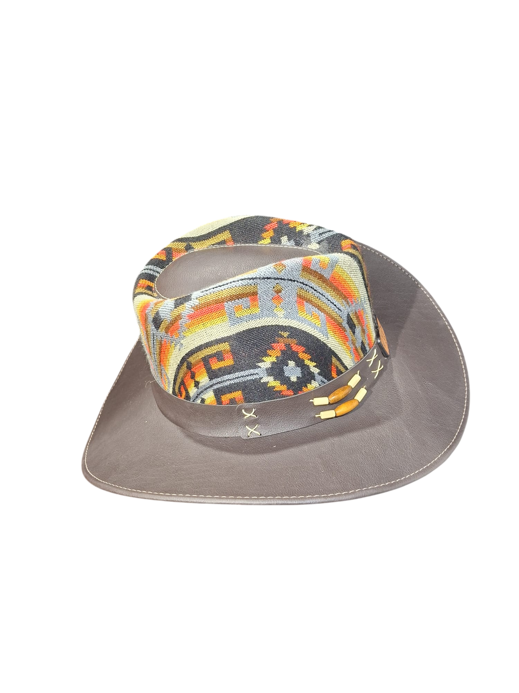 cowboy hat black- white