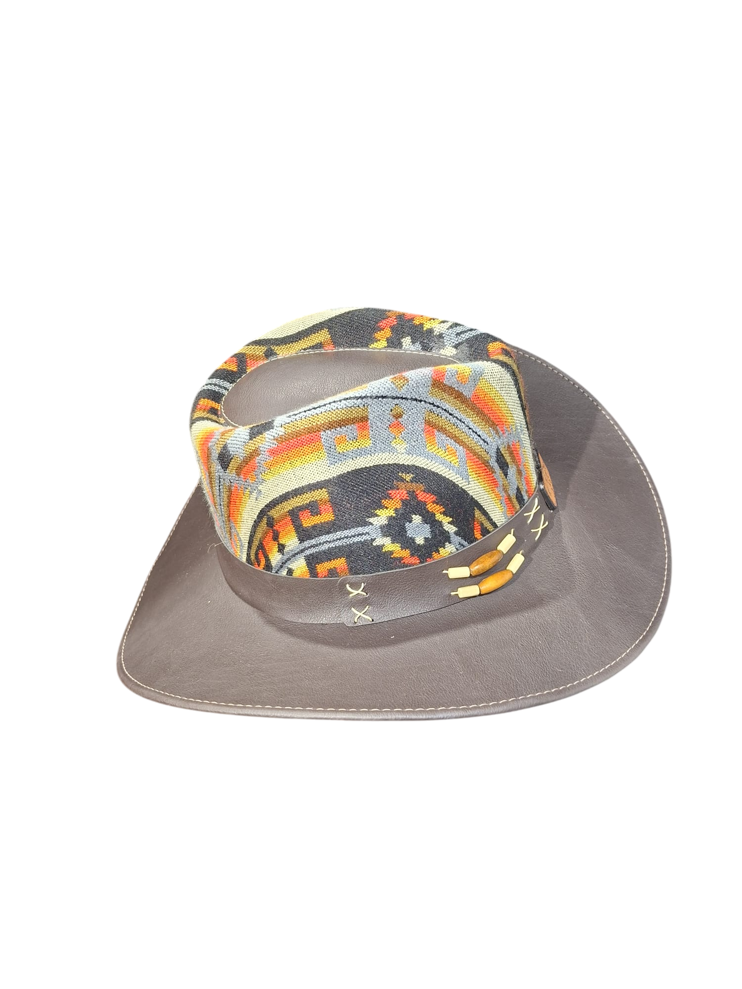 cowboy hat black- white