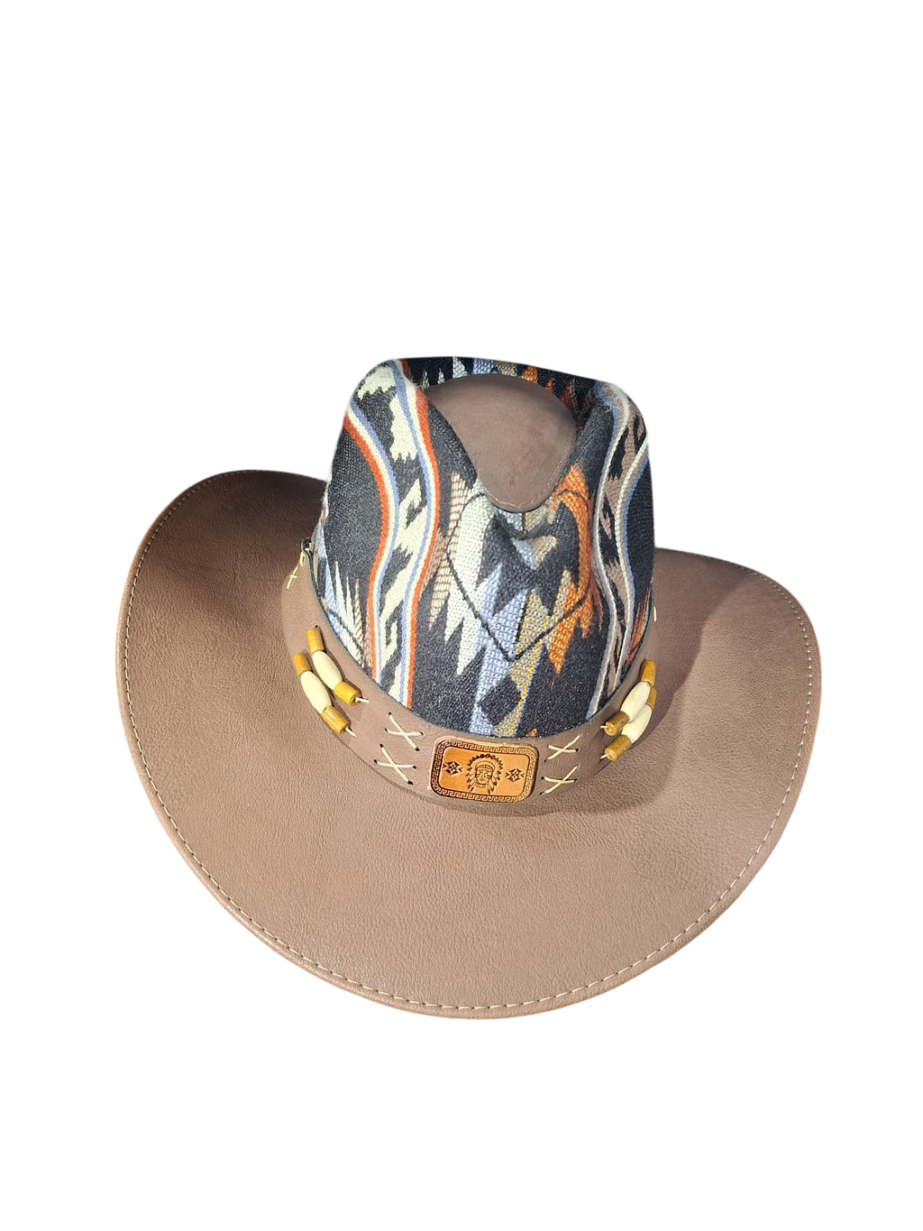 cowboy hat brown-black multi