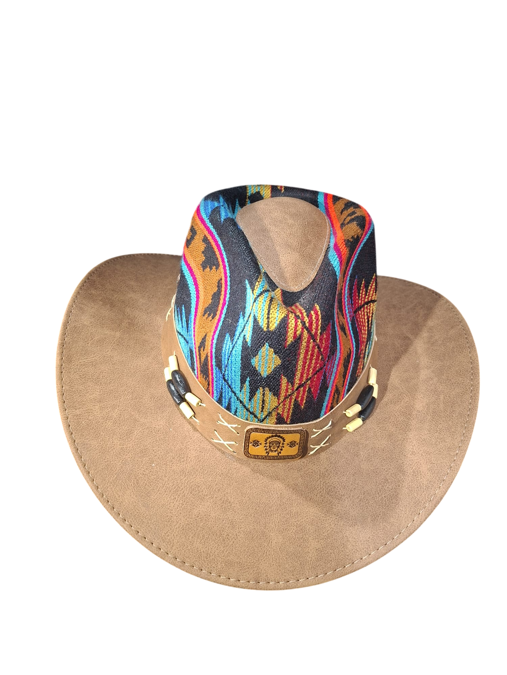 cowboy hat tan- rainbow