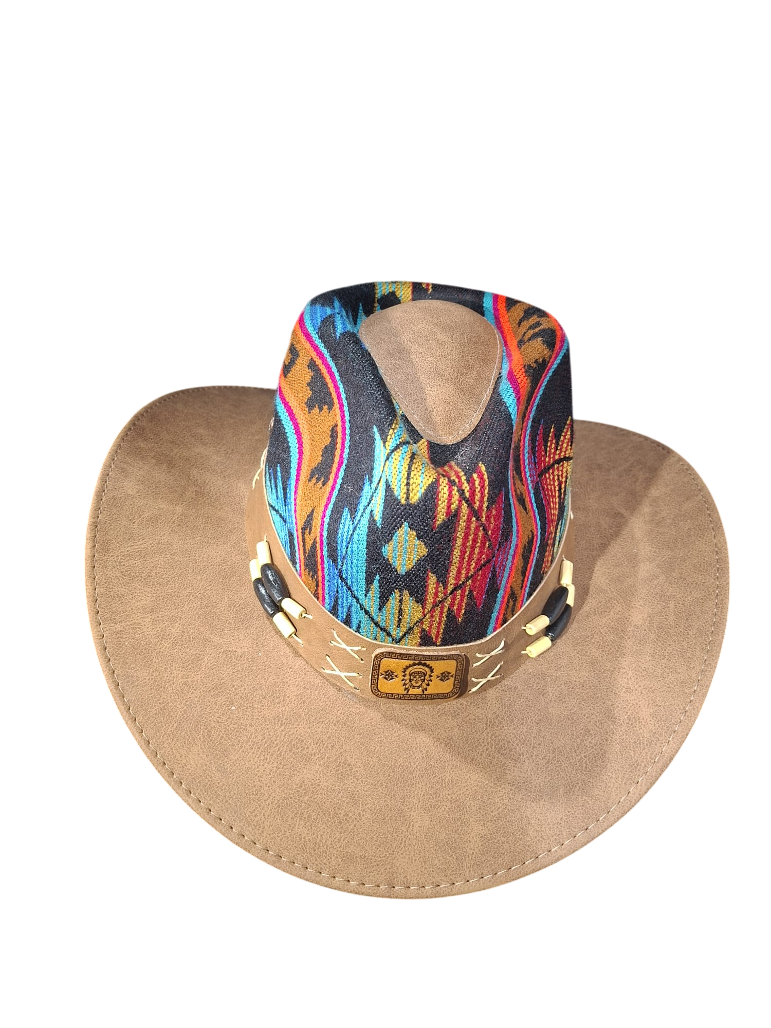 cowboy hat tan- rainbow