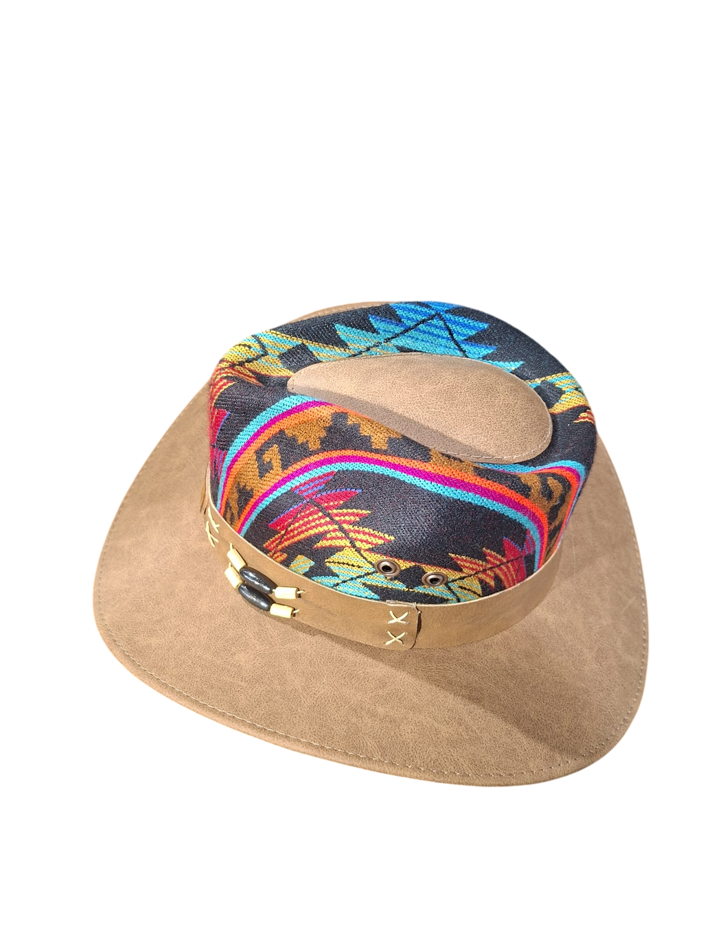 cowboy hat tan- rainbow