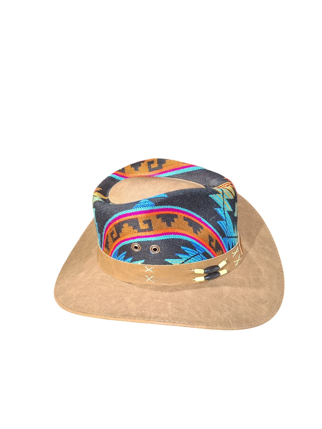 cowboy hat tan- rainbow