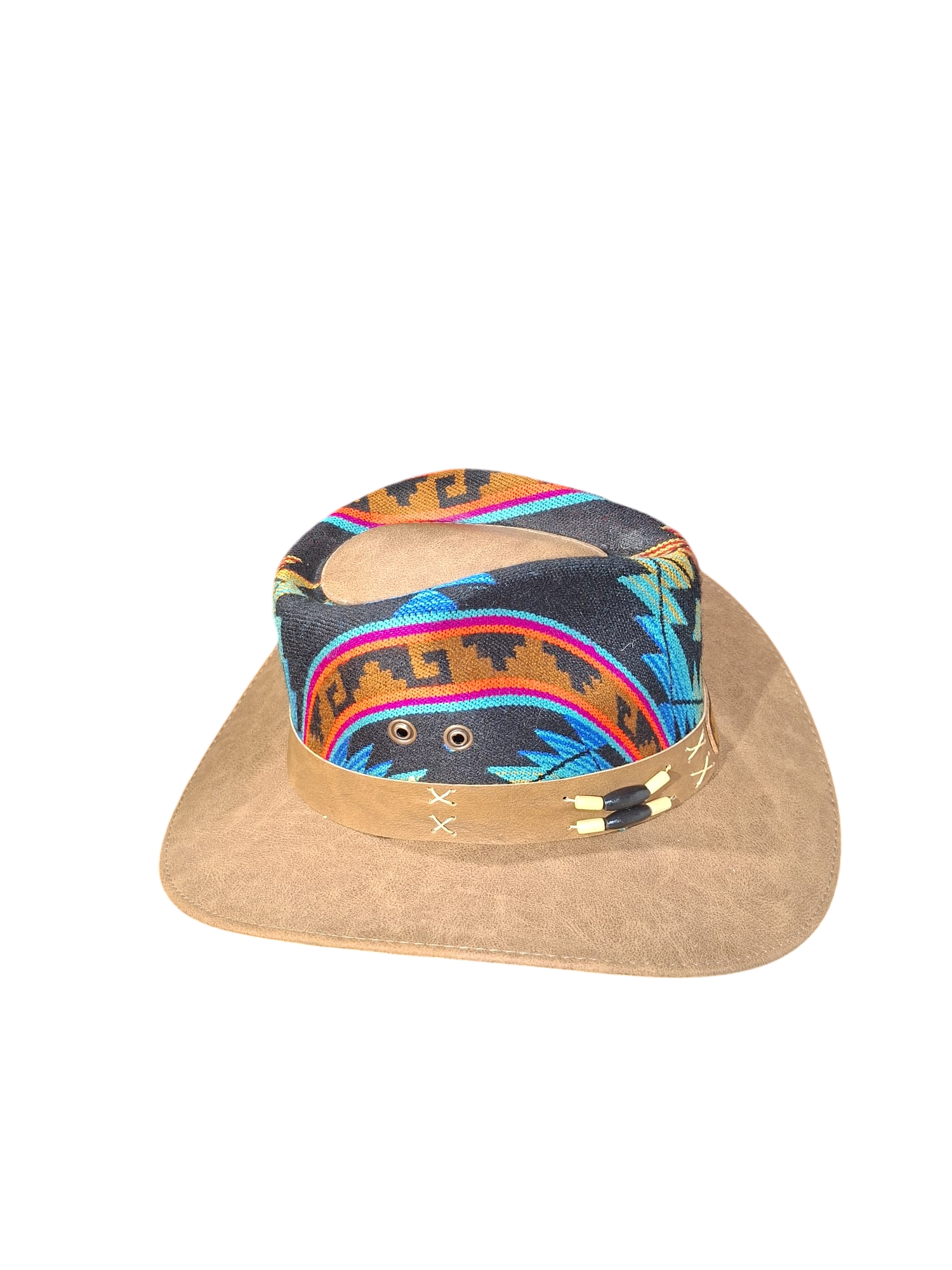 cowboy hat tan- rainbow