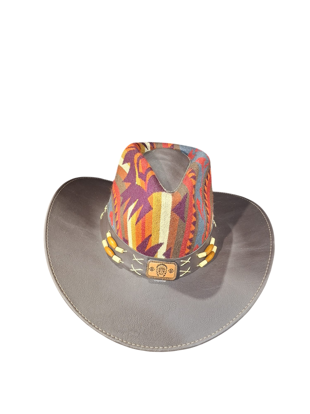 cowboy hat dark brown-red