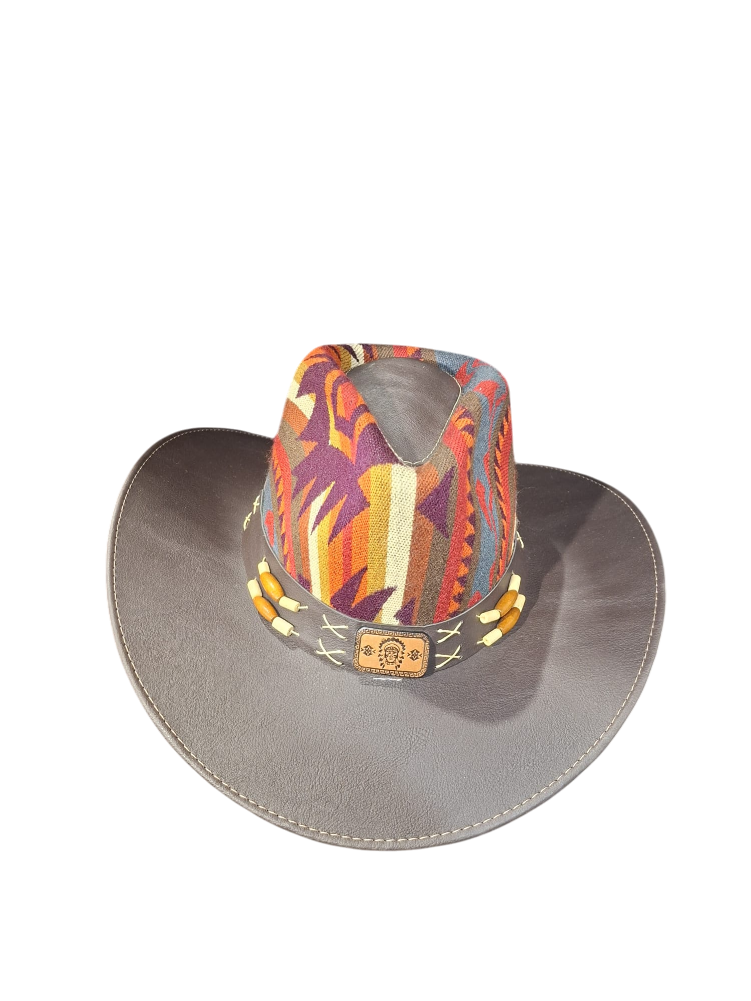 cowboy hat dark brown-red