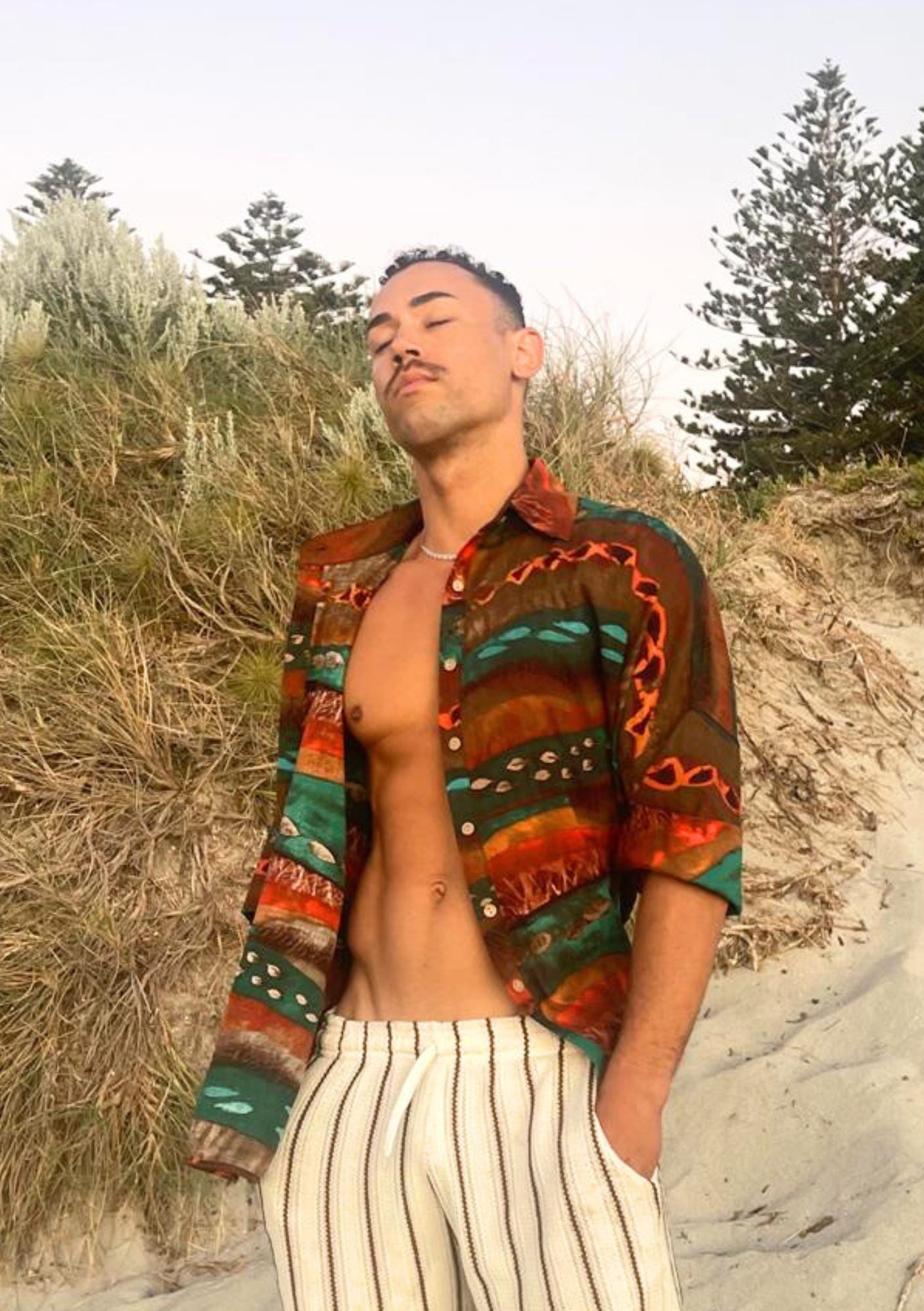 Earth Tone Batik Shirt – Vintage Tribal Print Button-Up | Handmade Unisex Oversized Shirt | Boho Festival Top | Retro 90s Style Blouse